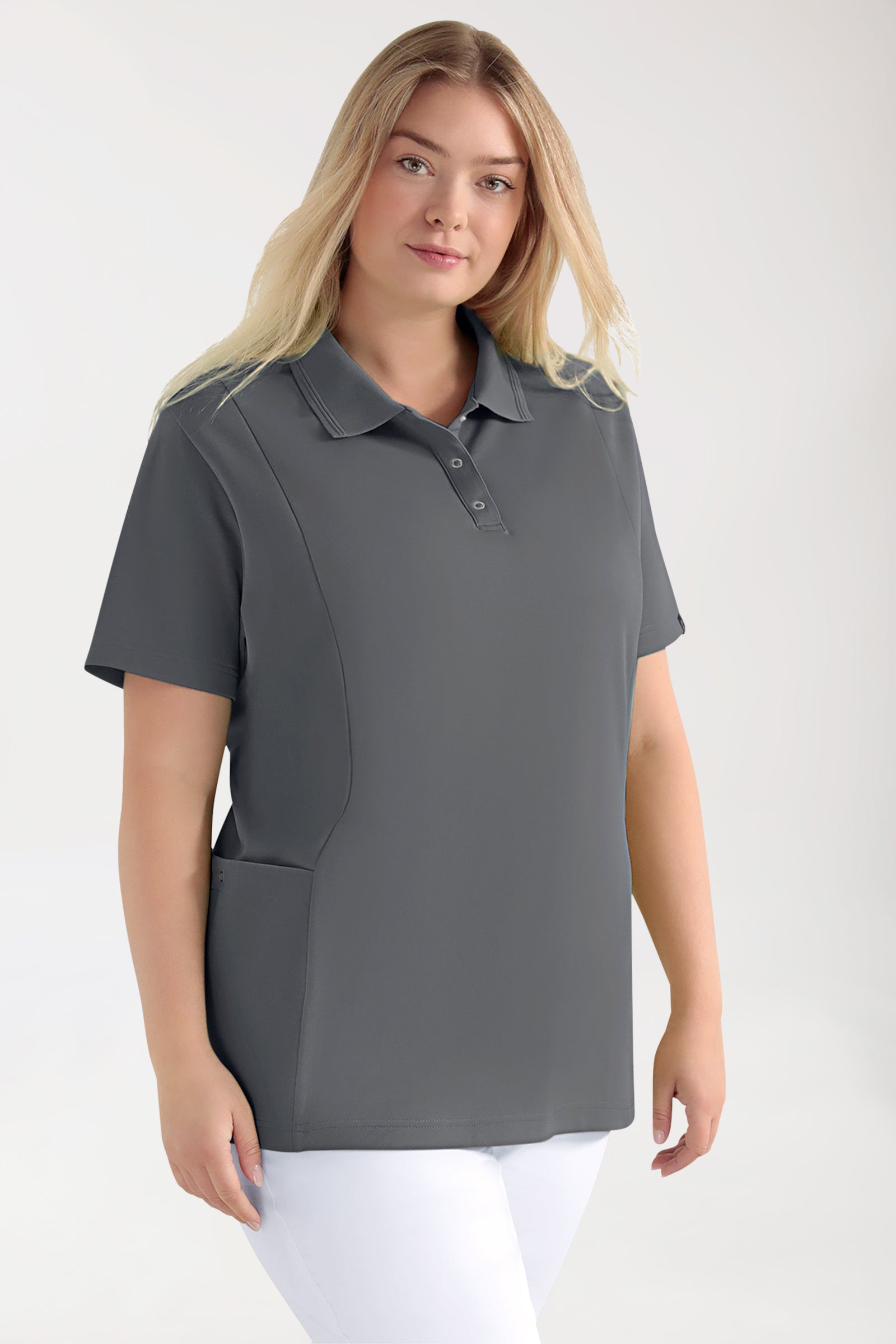 COMFY FLEX Tunique Stretch Femme - Col polo galet, Vue de face 