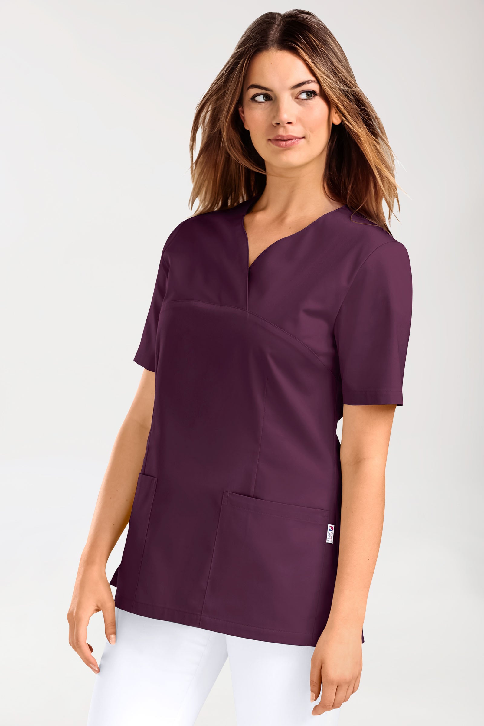 CORE Tunique Femme - Lot de 5 - Décolleté Cœur prune, Vue de face 