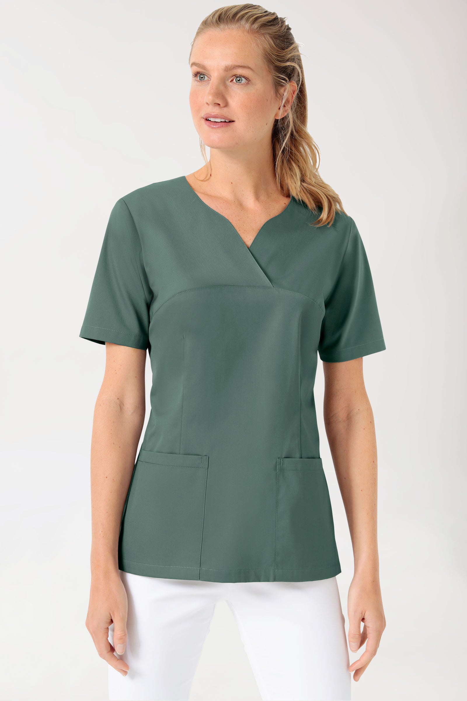 CORE Tunique Femme - Décolleté Cœur vert foncé