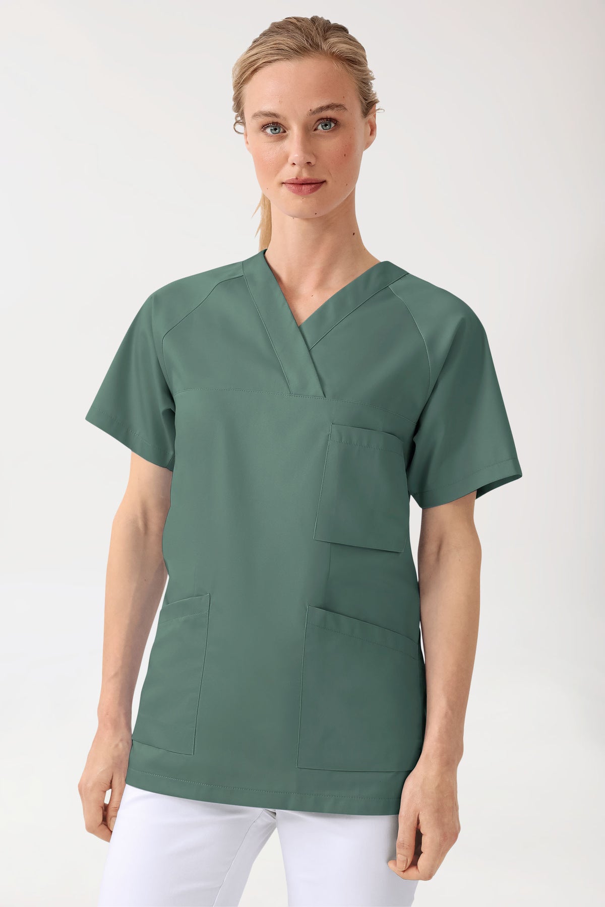 CORE Tunique Femme - Décolleté V vert foncé