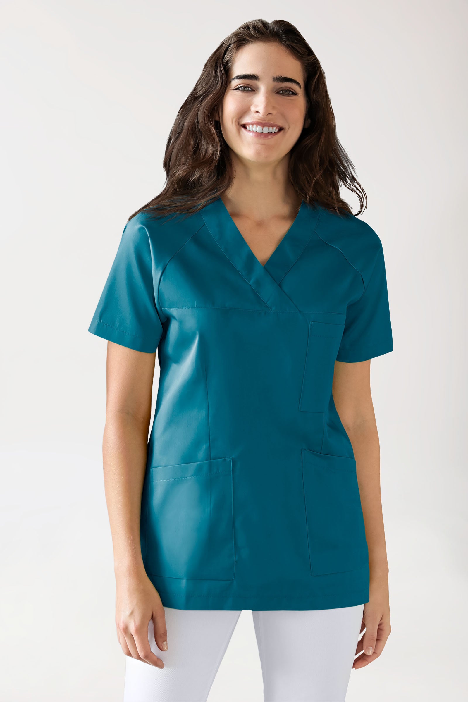 CORE Tunique Femme - Décolleté V vert pétrole