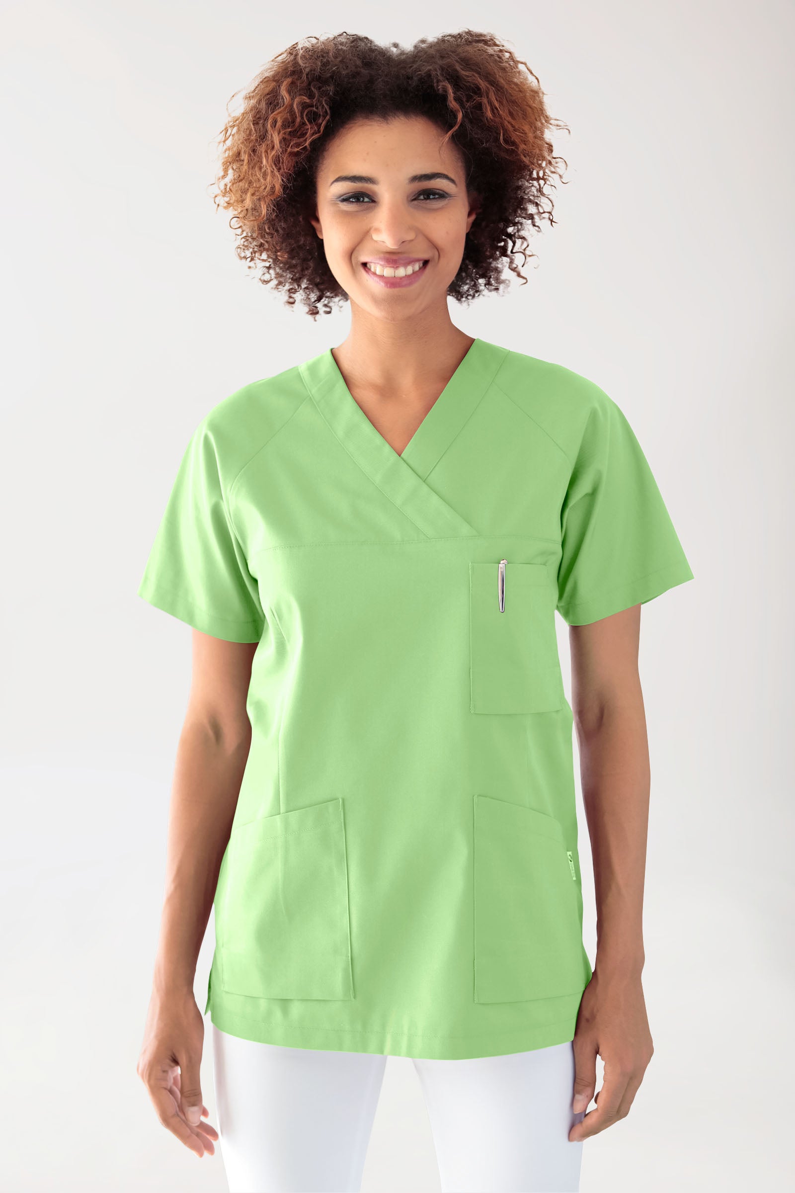 CORE Tunique Femme - Décolleté V vert pomme