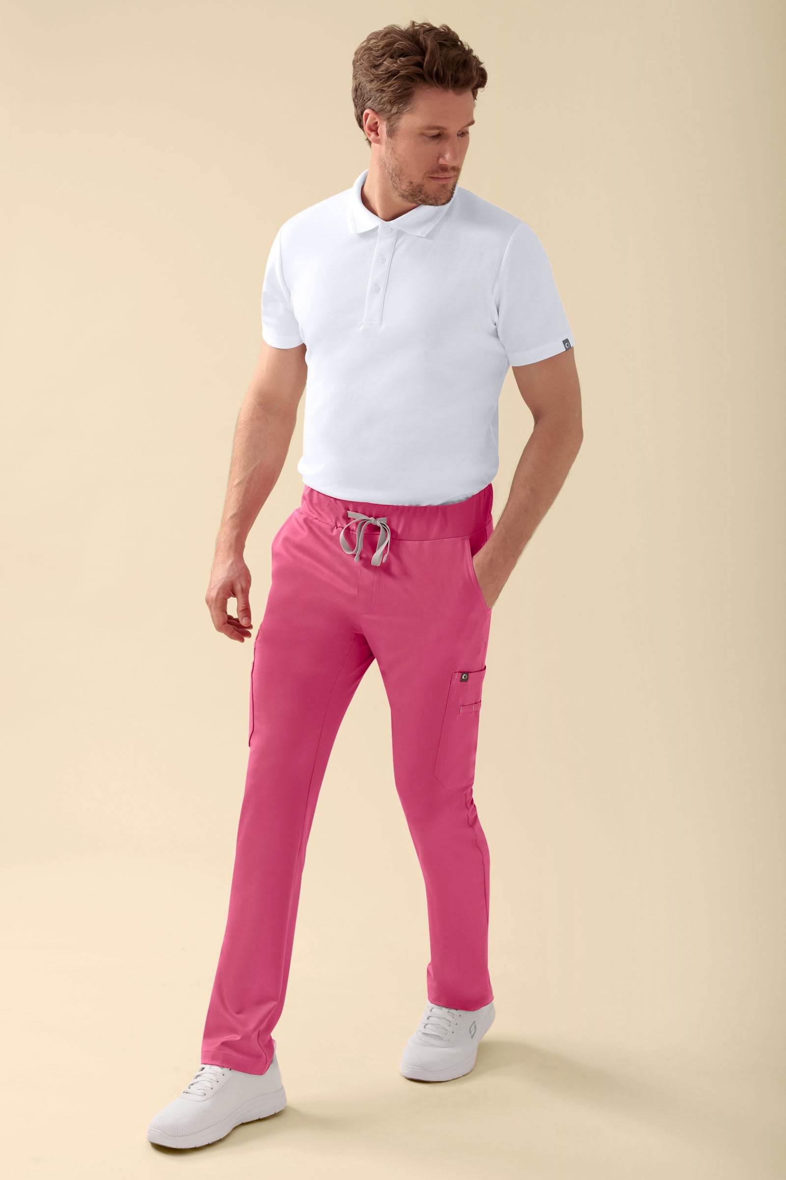 KAERE Pantalon Homme - avec poches cargo bois de rose