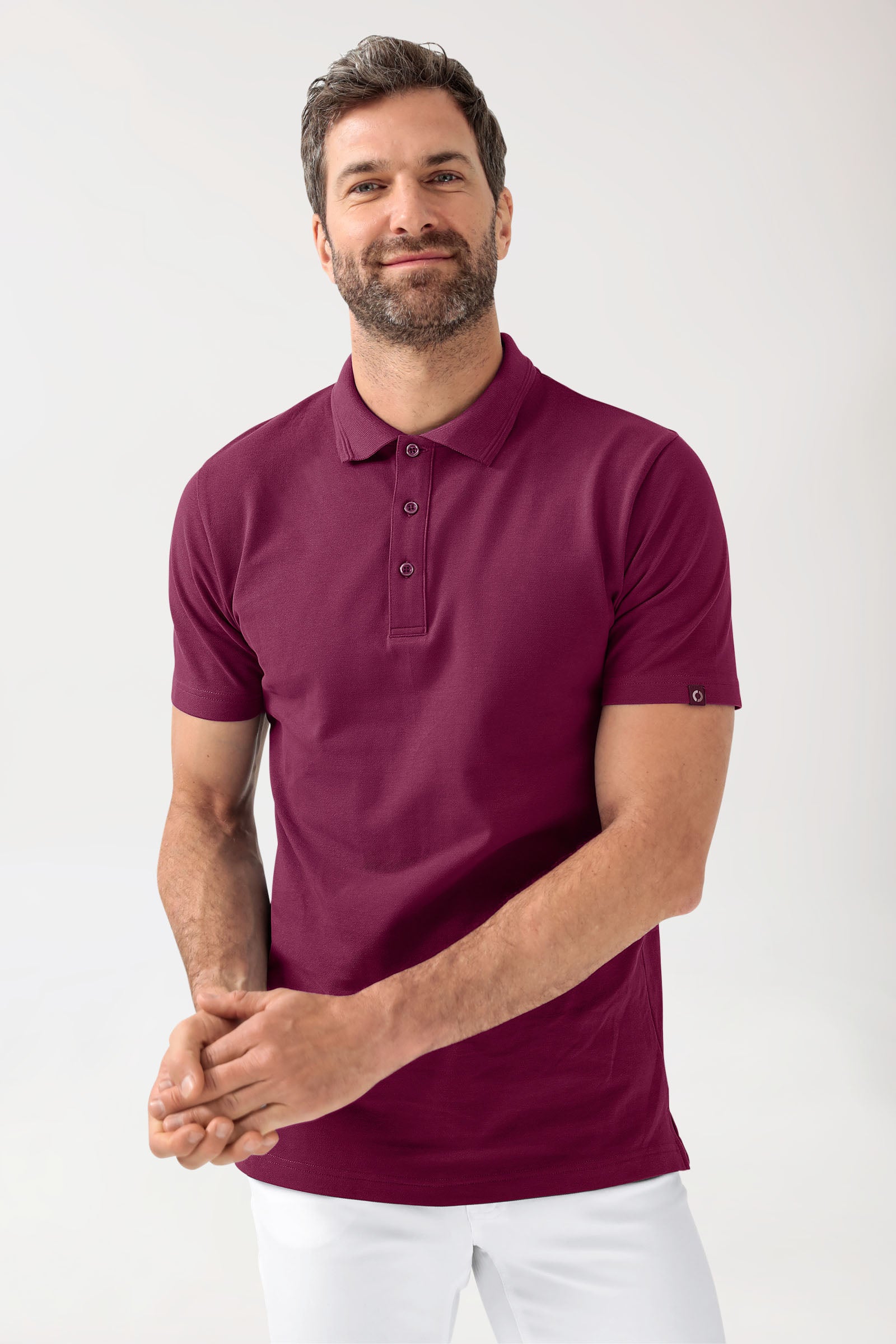 COMFY FLEX Shirt Stretch Homme - Col polo berry