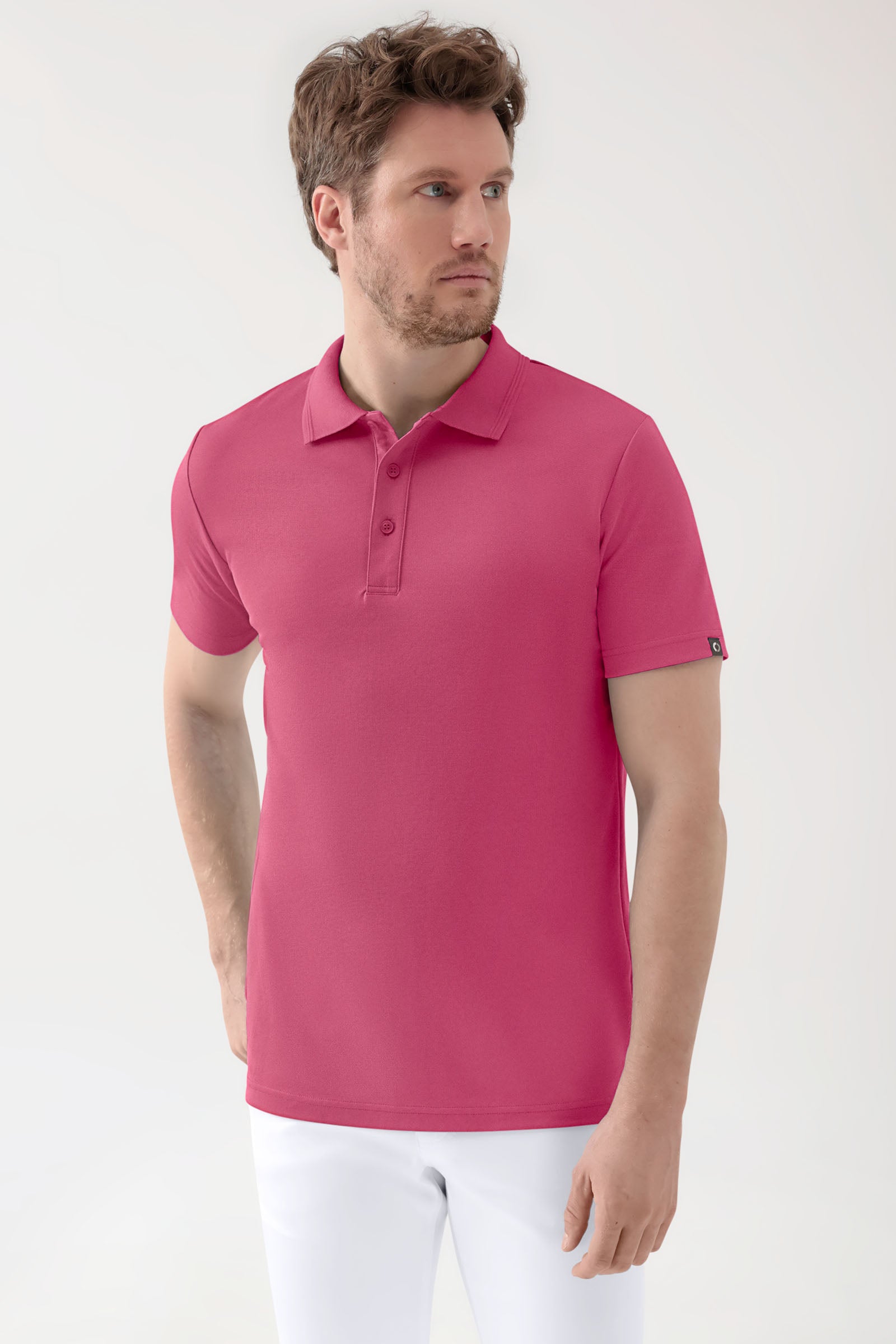 COMFY FLEX Shirt Stretch Homme - Col polo bois de rose