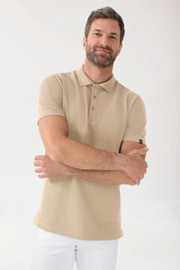 COMFY FLEX Shirt Stretch Homme - Col polo sable
