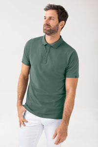 COMFY FLEX Shirt Stretch Homme - Col polo vert foncé