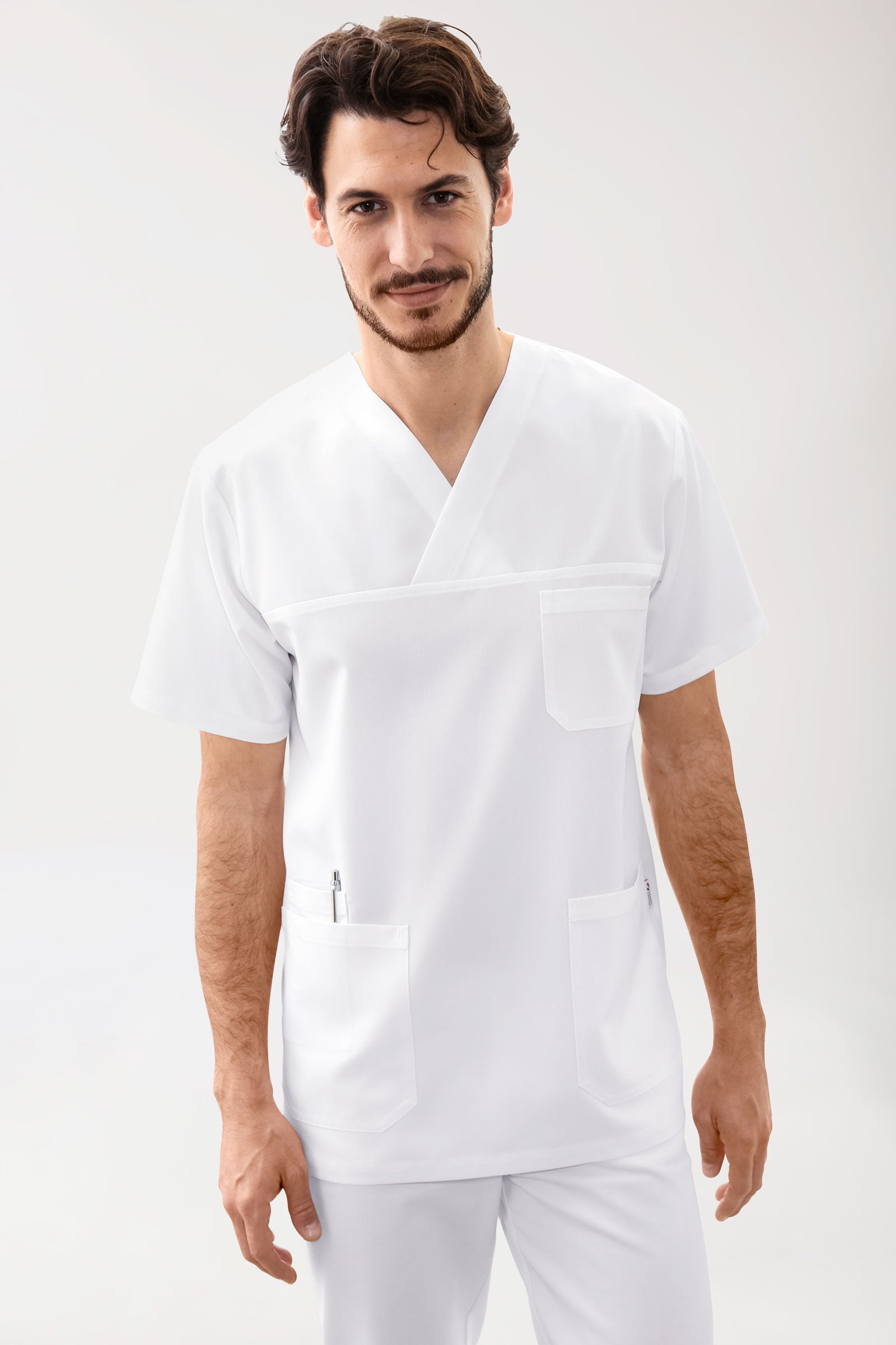 GREEN Tunique Homme - Col V blanc