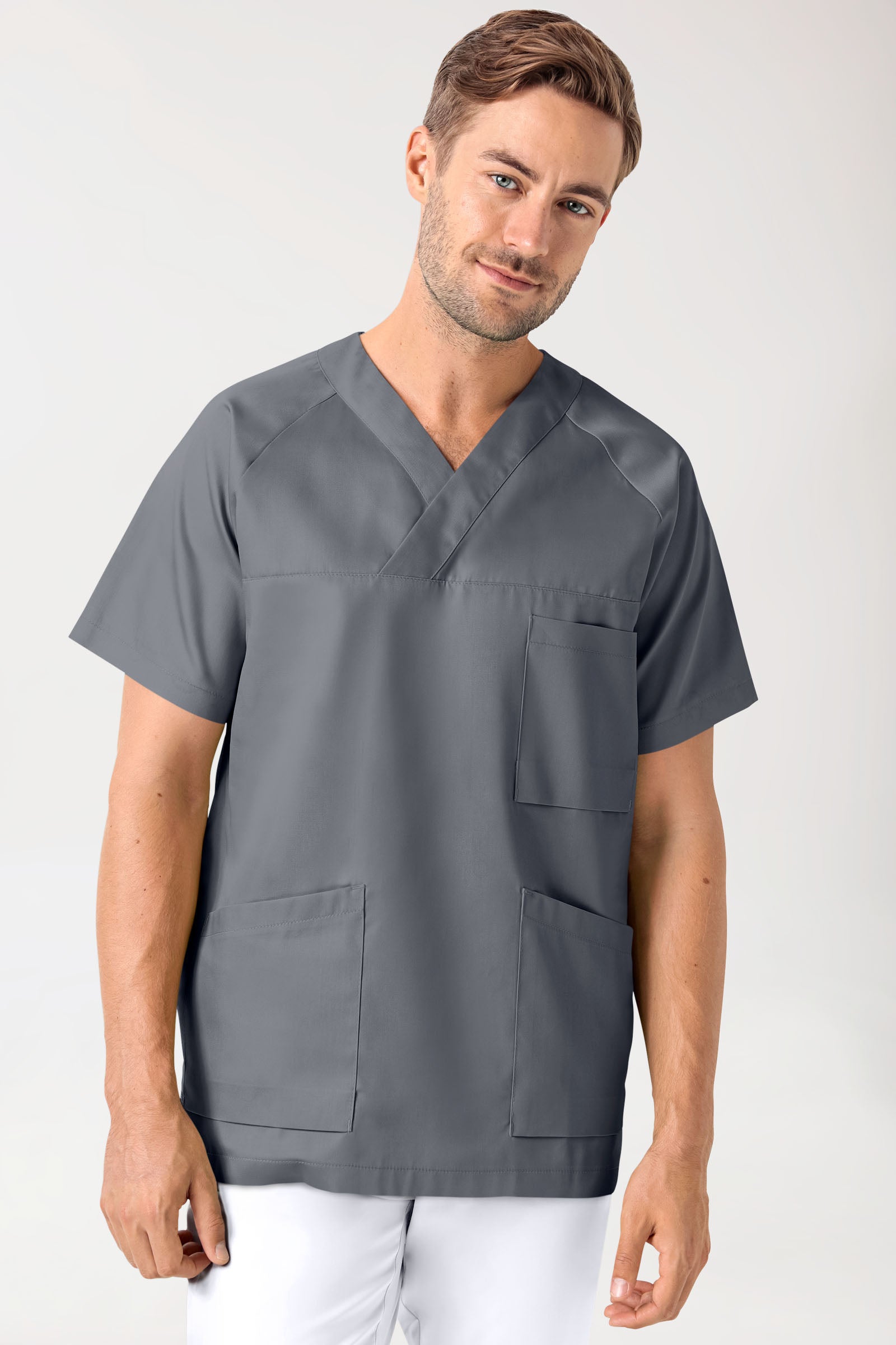 CORE Tunique Homme - Col V gris granit