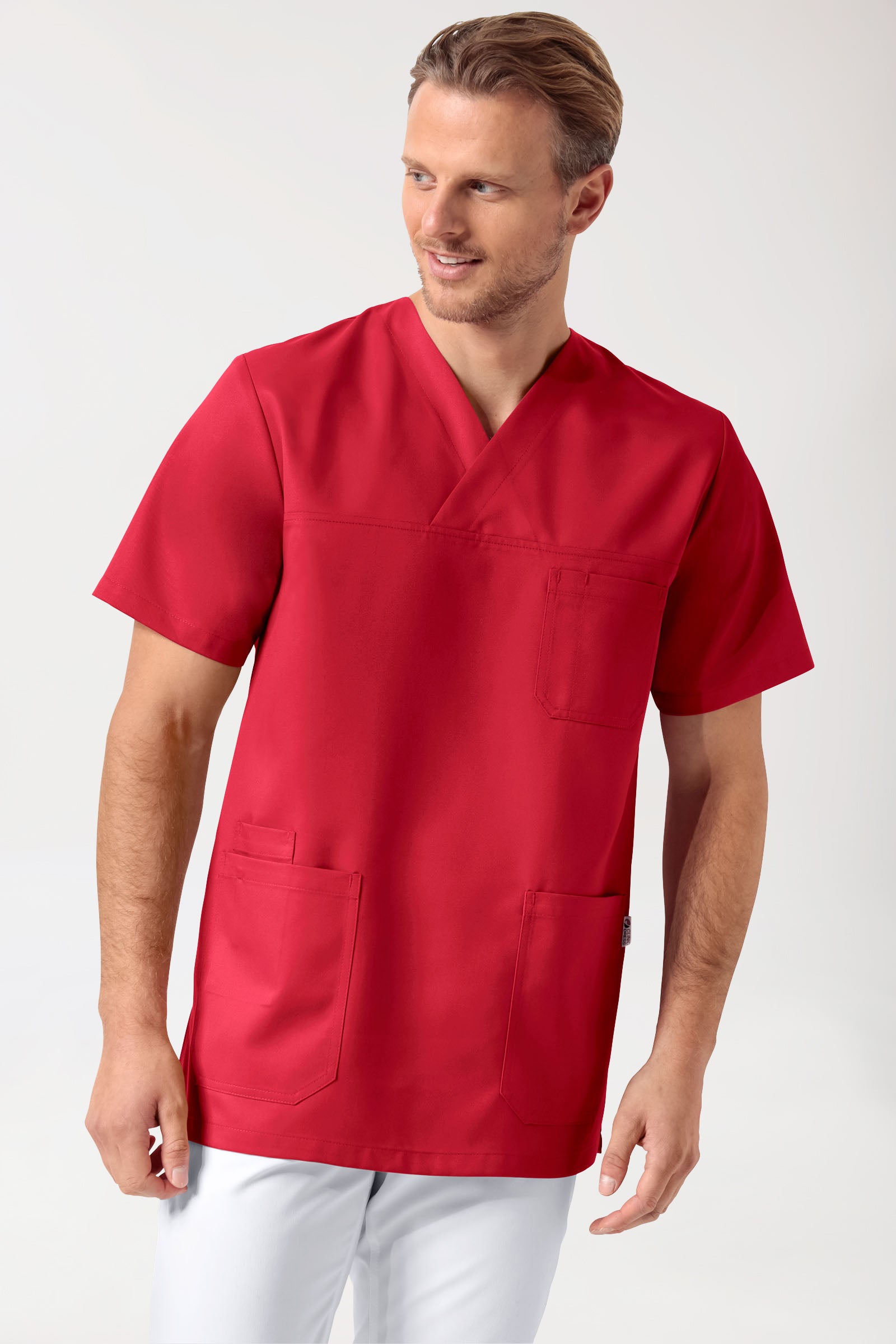 GREEN Tunique Homme - Col V rouge