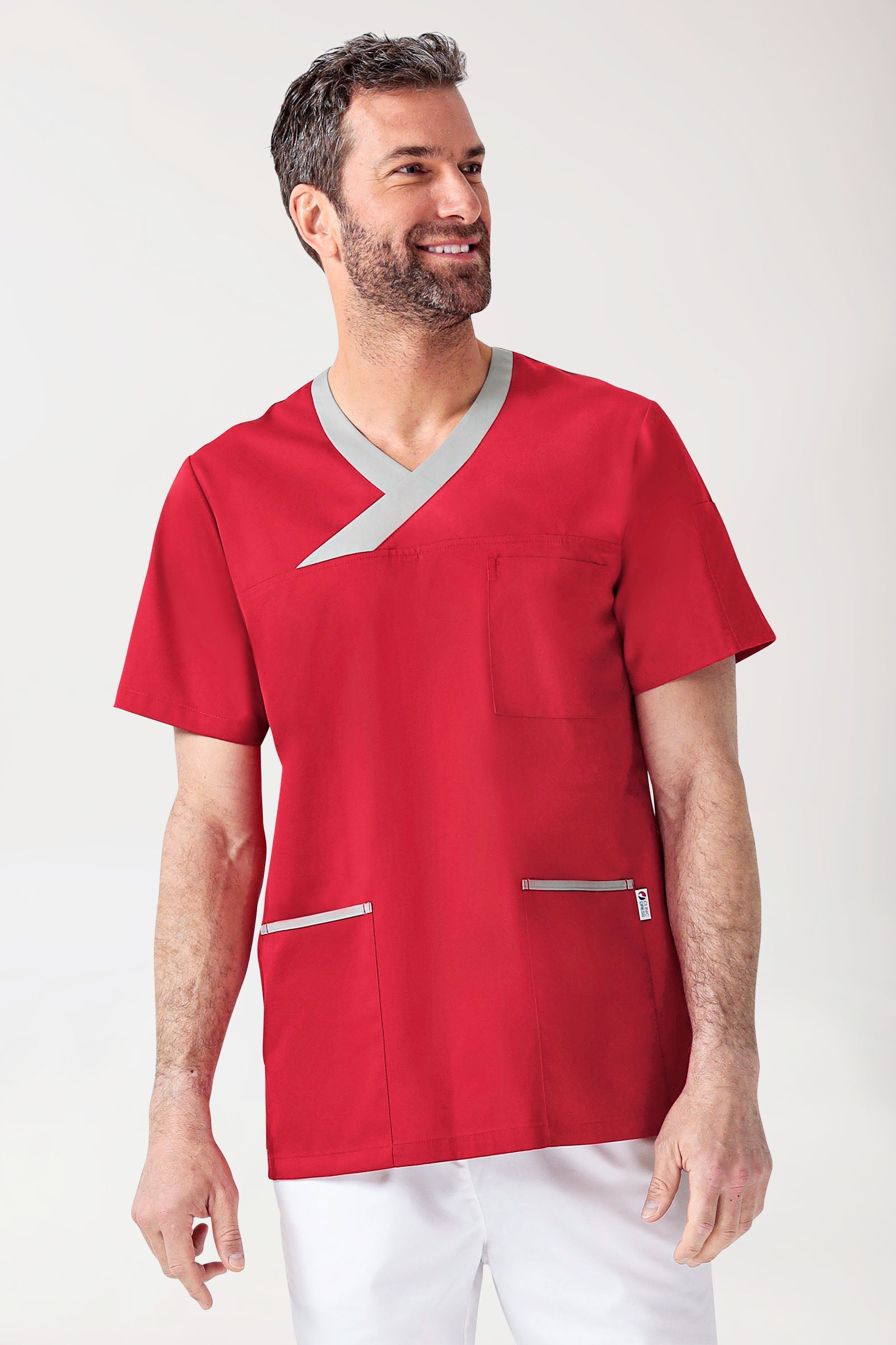 CORE Tunique Homme rouge/gris