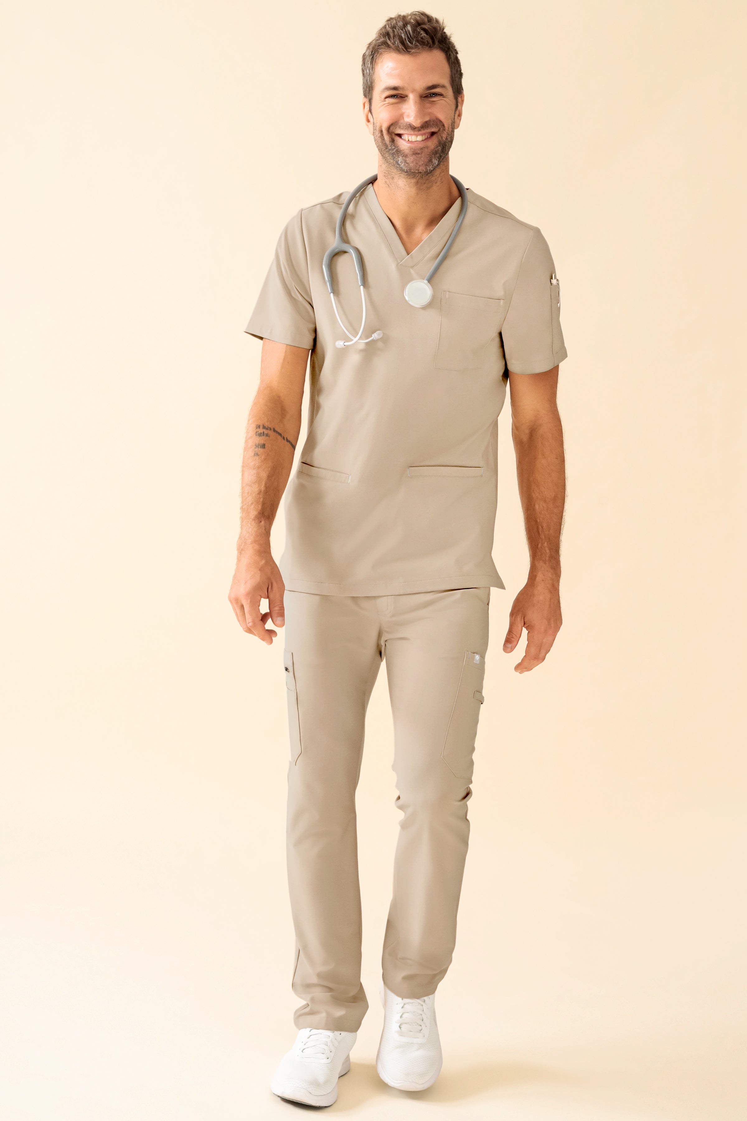 KAERE Tunique Homme - Col V sable