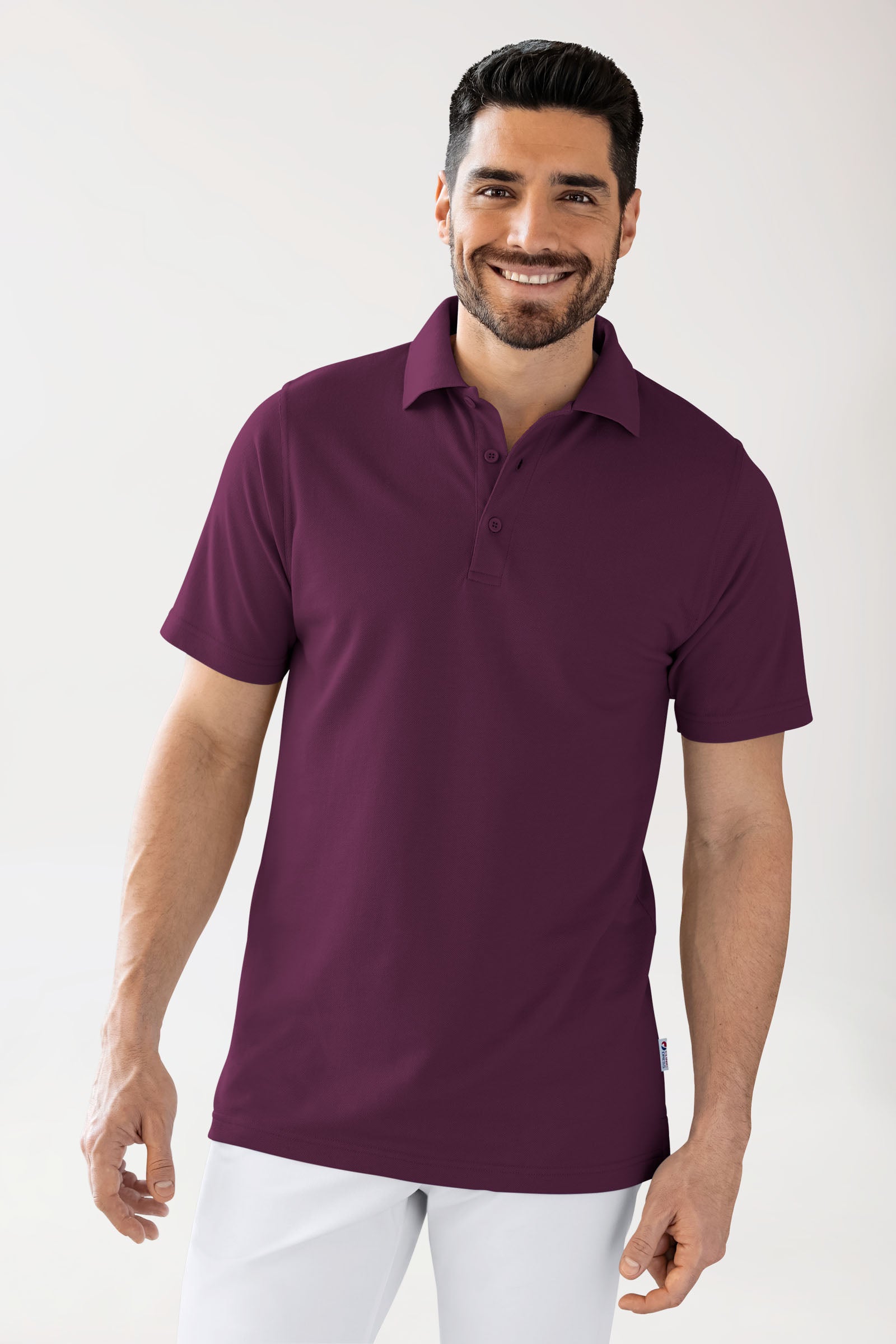 CORE Shirt mixte - Col polo prune