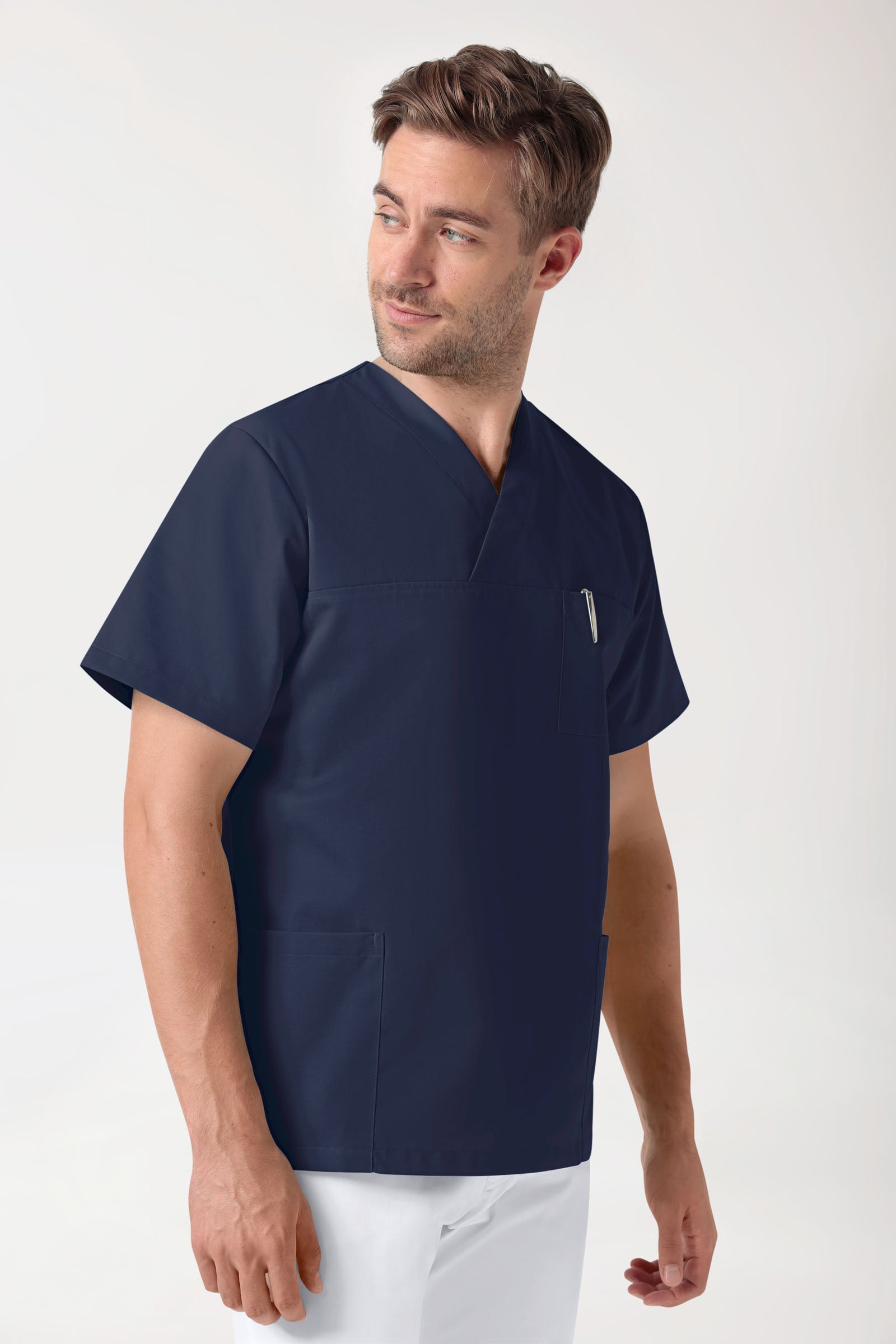 Tunique Stretch Homme - Décolleté V navy