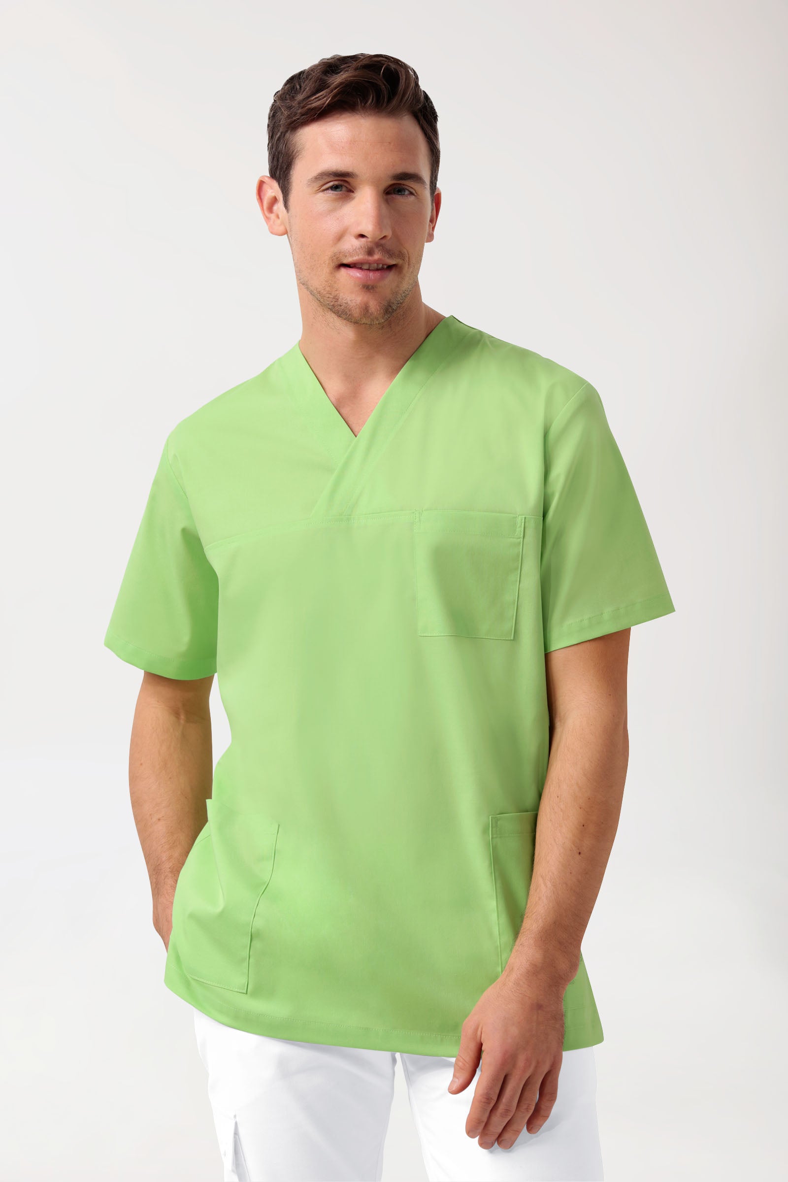 Tunique Stretch mixte - Col V vert pomme