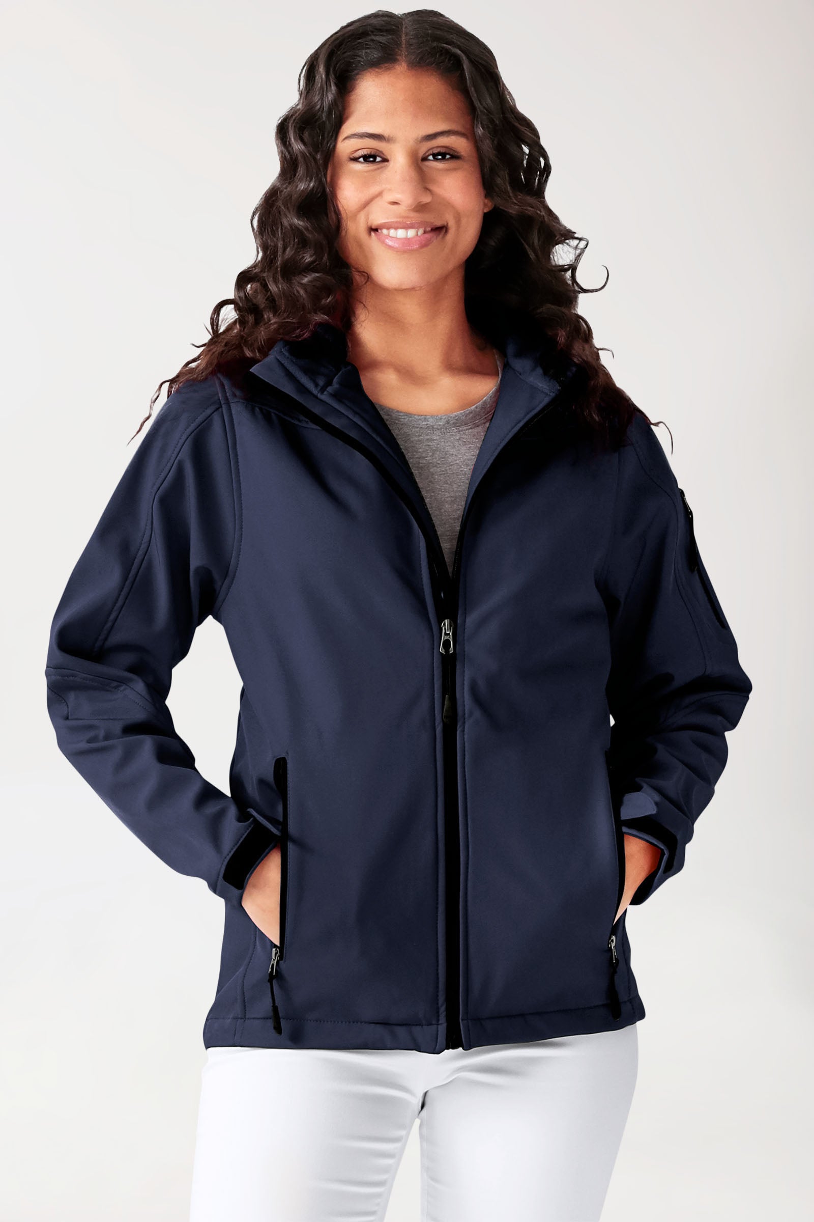 Softshell Veste mixte - à capuche bleu navy