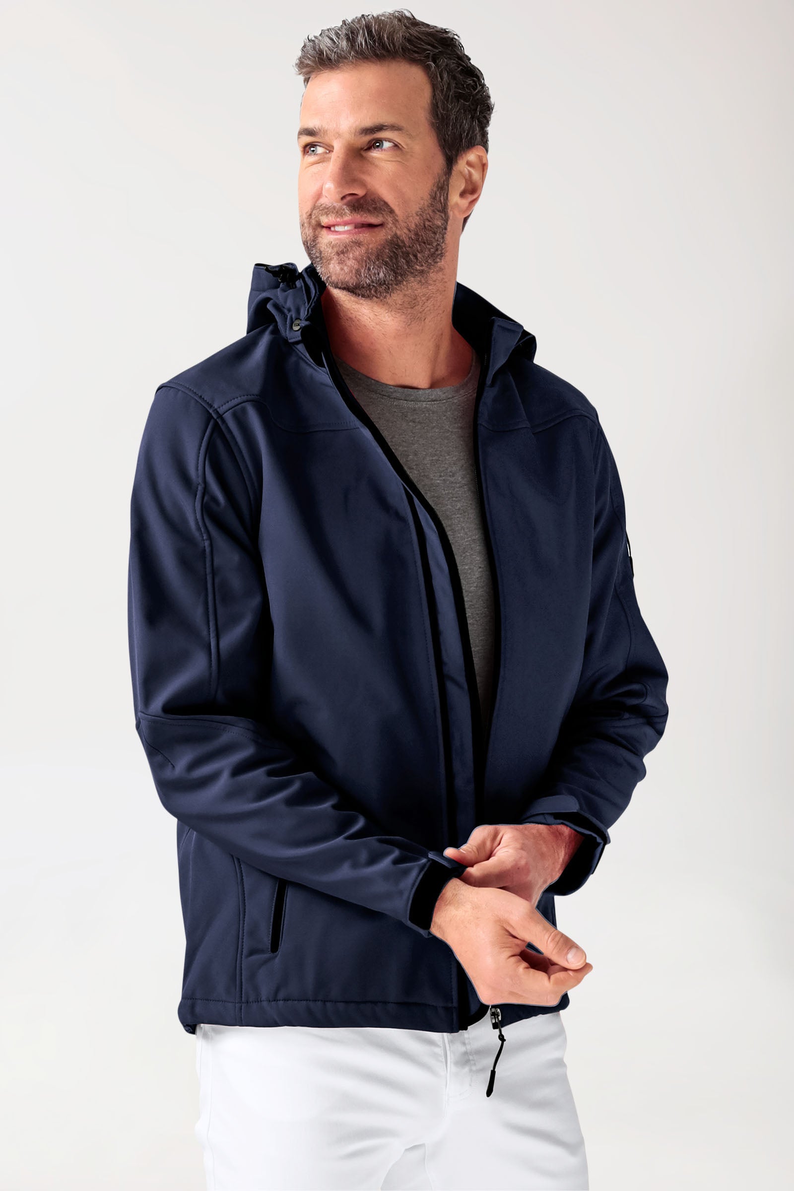 Softshell Veste mixte - à capuche bleu navy