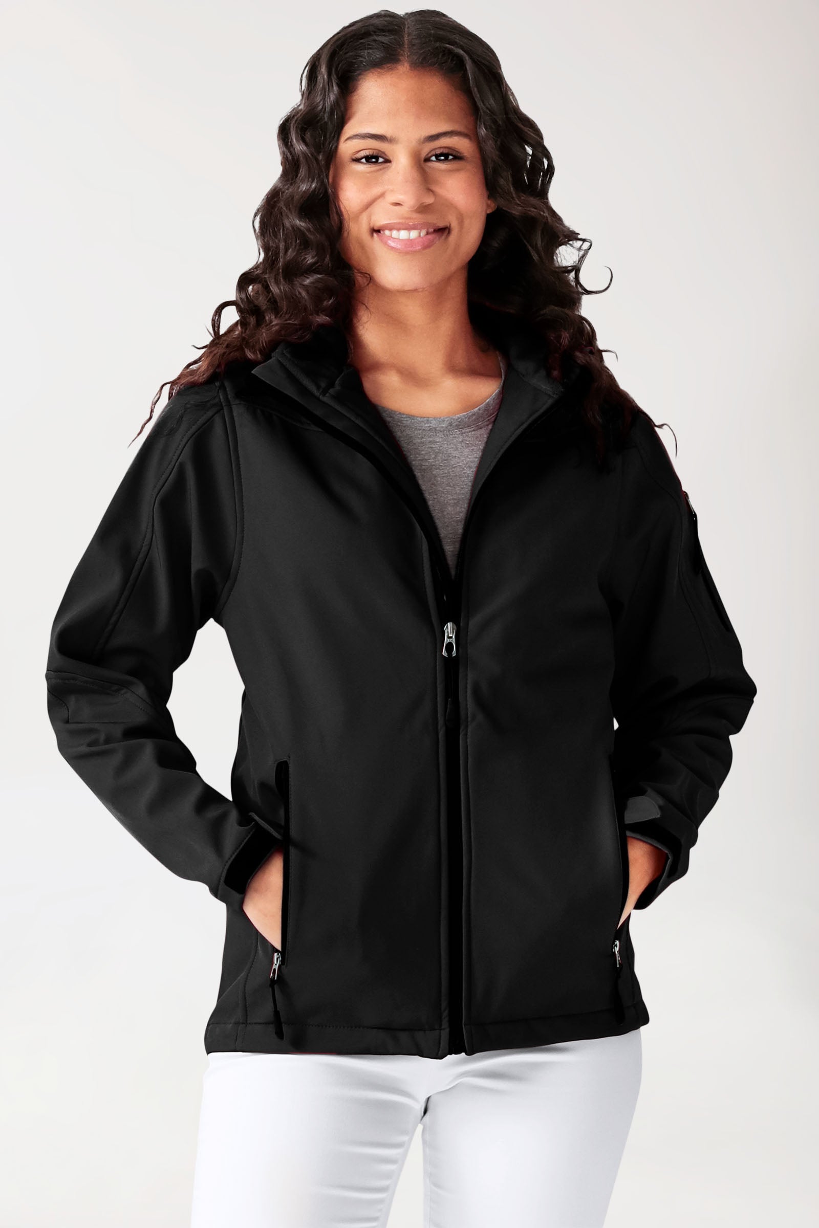 Softshell Veste mixte - à capuche noir