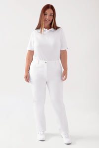 COMFY FLEX Pantalon 5 poches Femme - Jambe droite blanc