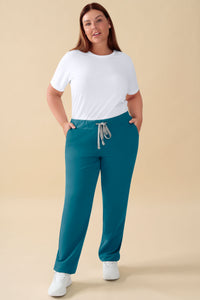 KAERE Pantalon Femme - sans poche cargo pétrole