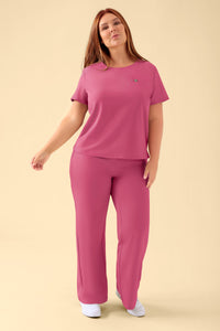 KAERE T-shirt Femme - Encoloure ronde bois de rose