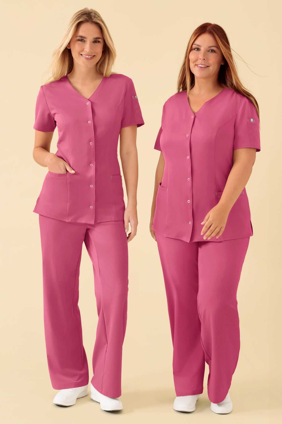 KAERE Blouse Femme - Patte de boutonnage bois de rose, Vue de face 