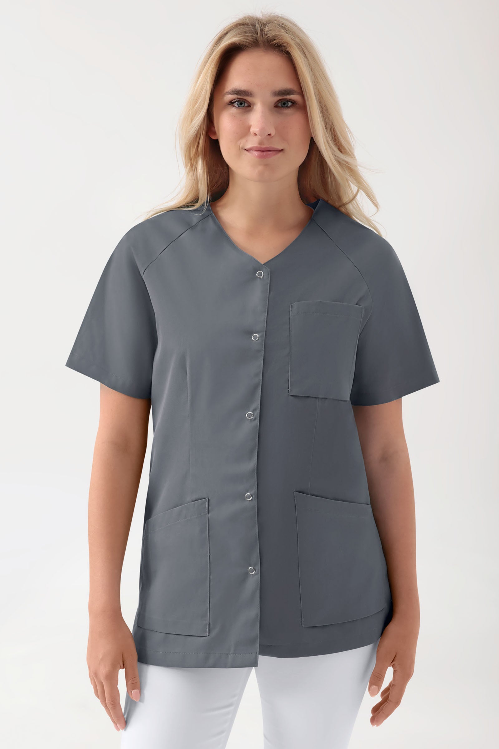 LA Blouse médicale femme - patte pressions galet