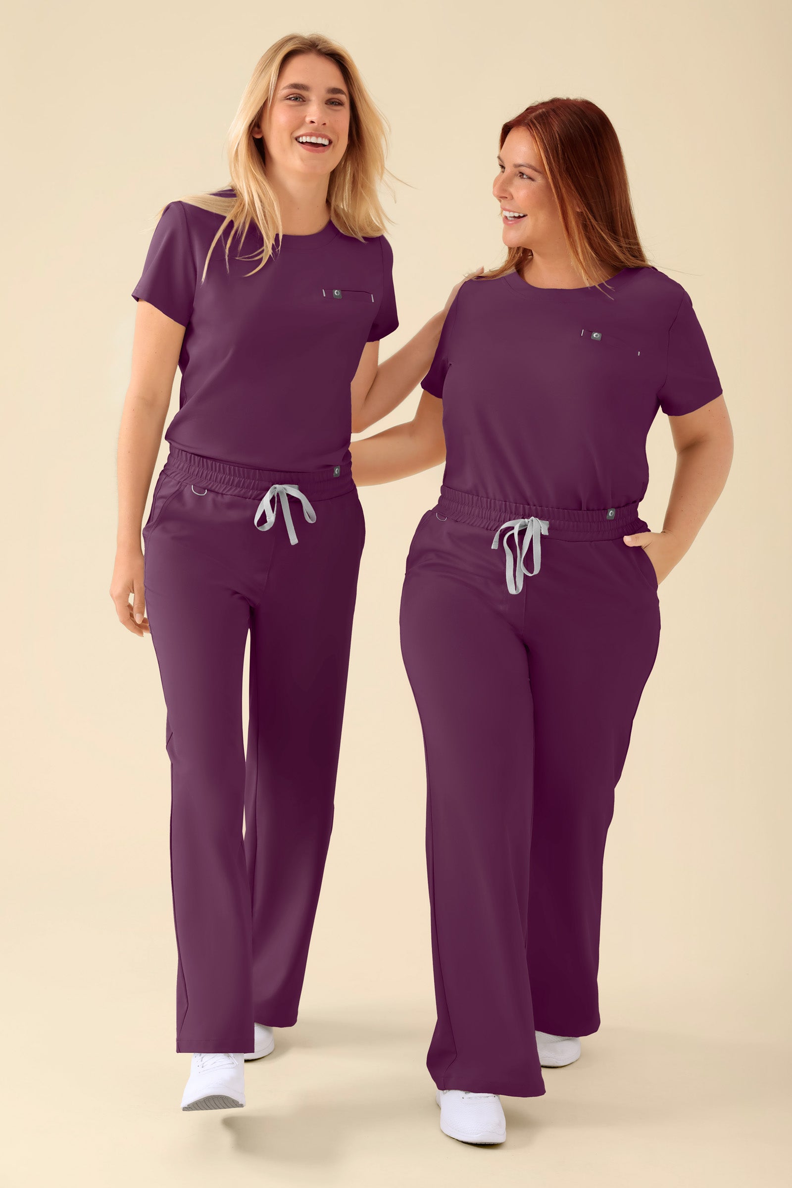 KAERE T-shirt Femme - Encoloure ronde prune, Vue de face 