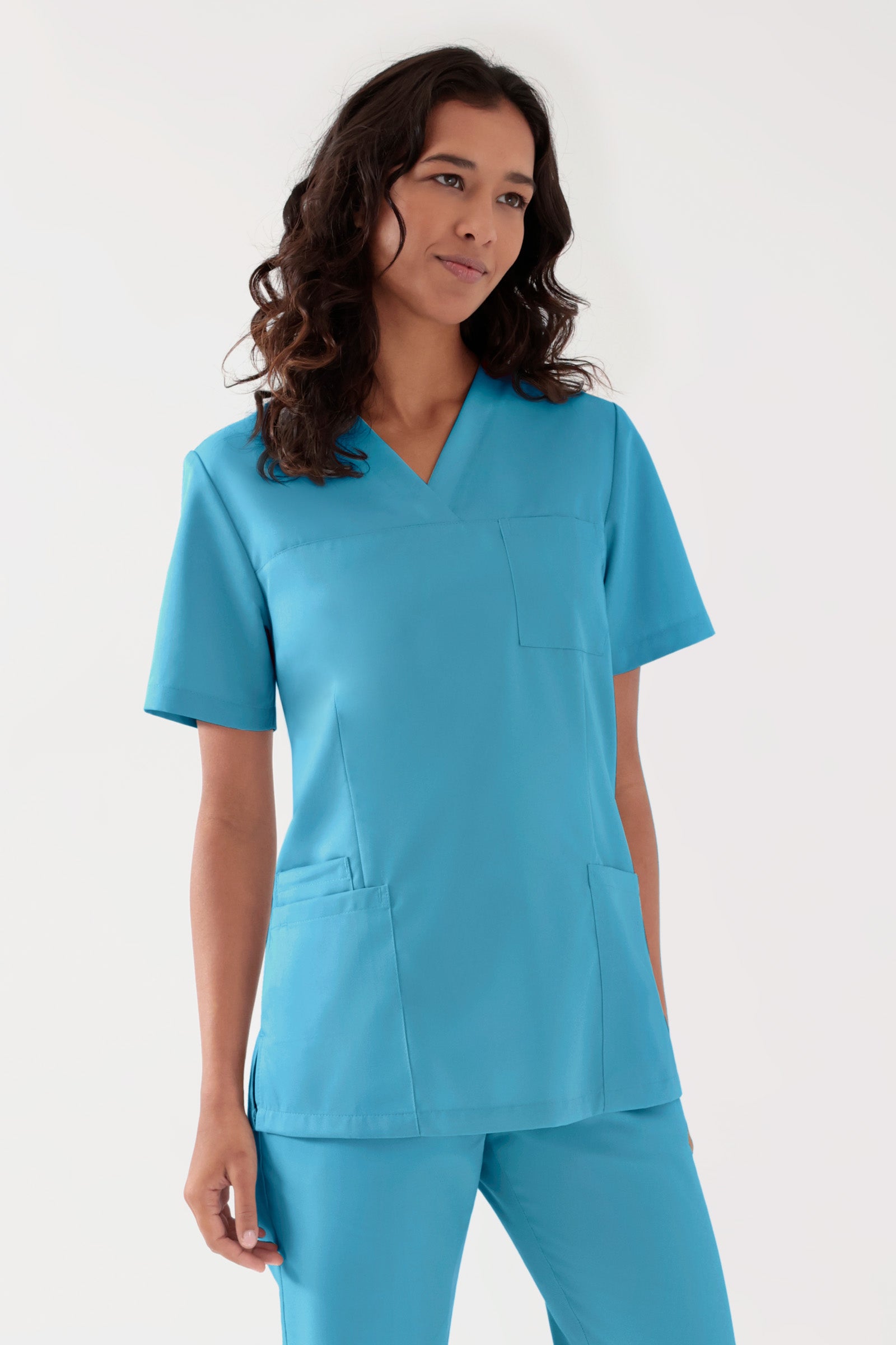 TENCEL™ Tunique Femme - Décolleté V turquoise foncé