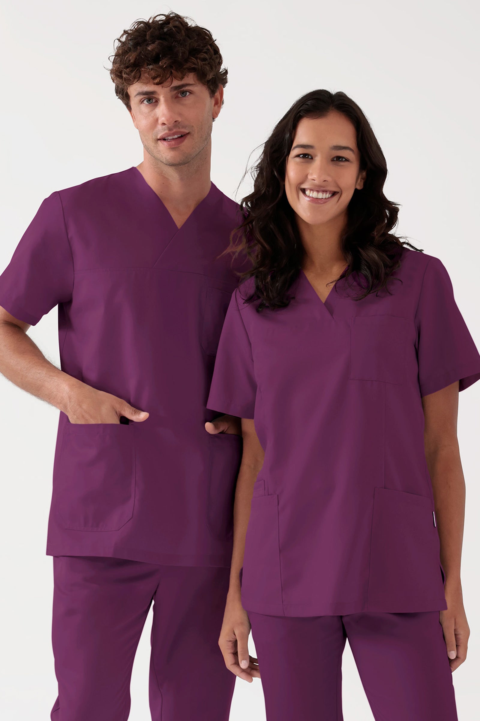 TENCEL™ Tunique Homme - Col V mûre, Vue de face 