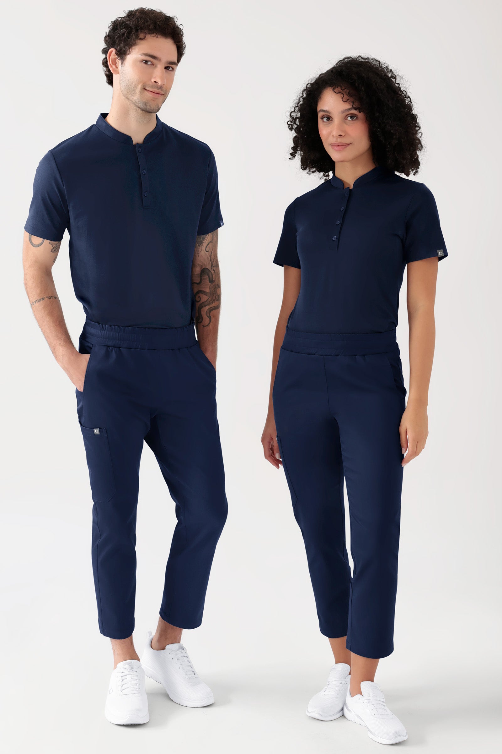 COMFY FLEX Pantalon Stretch mixte - 7/8 longueur navy, Vue de face 