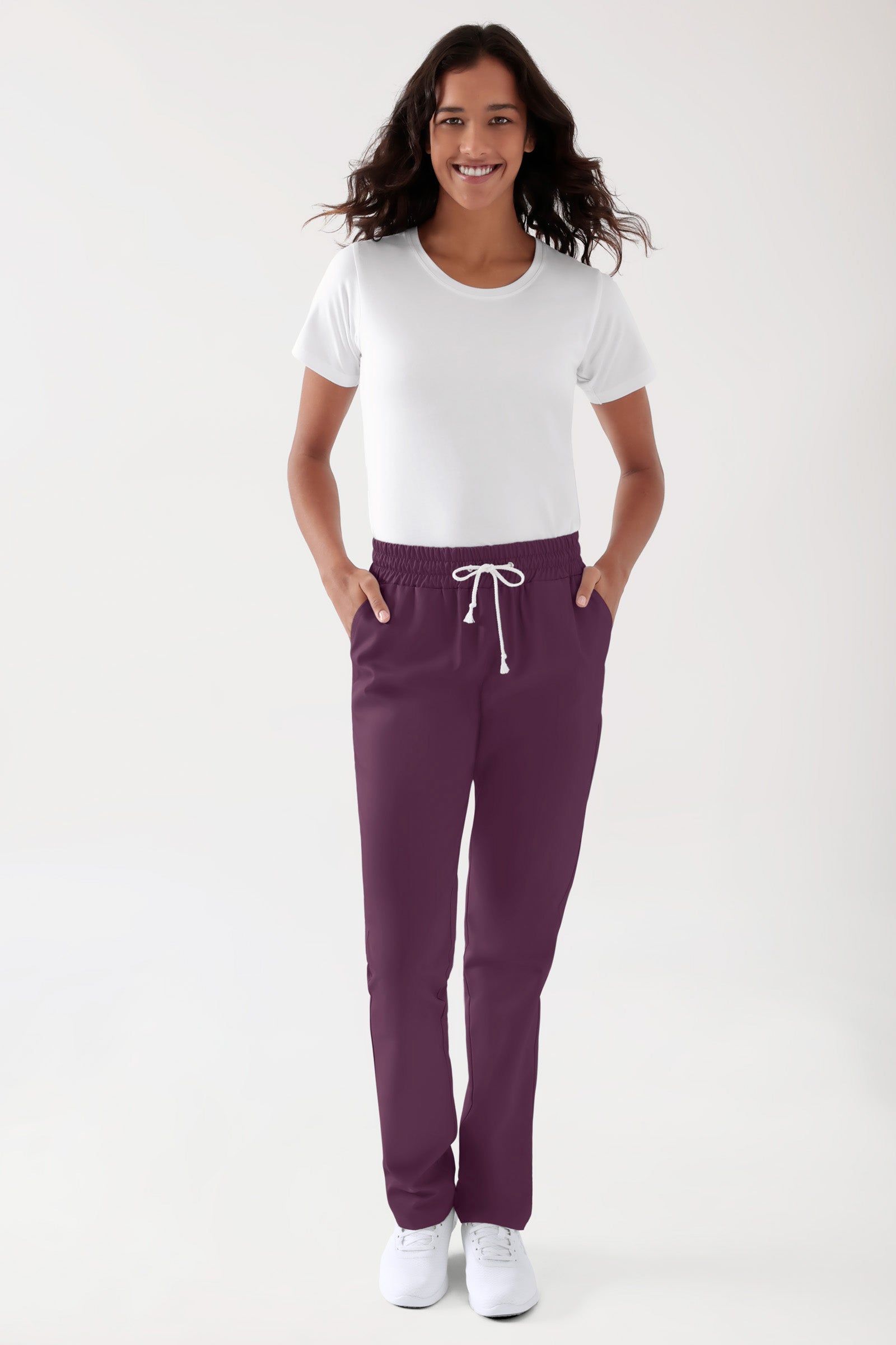 TENCEL™ Pantalon mixte - Ceinture élastique mûre, Vue de face 