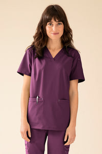 KAERE Tunique Femme - Décolleté V prune