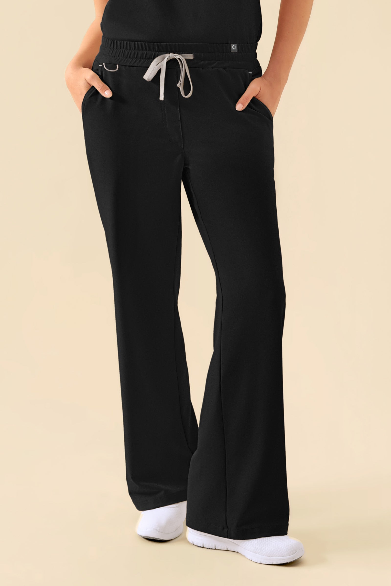 KAERE Pantalon Femme - large jambe noir