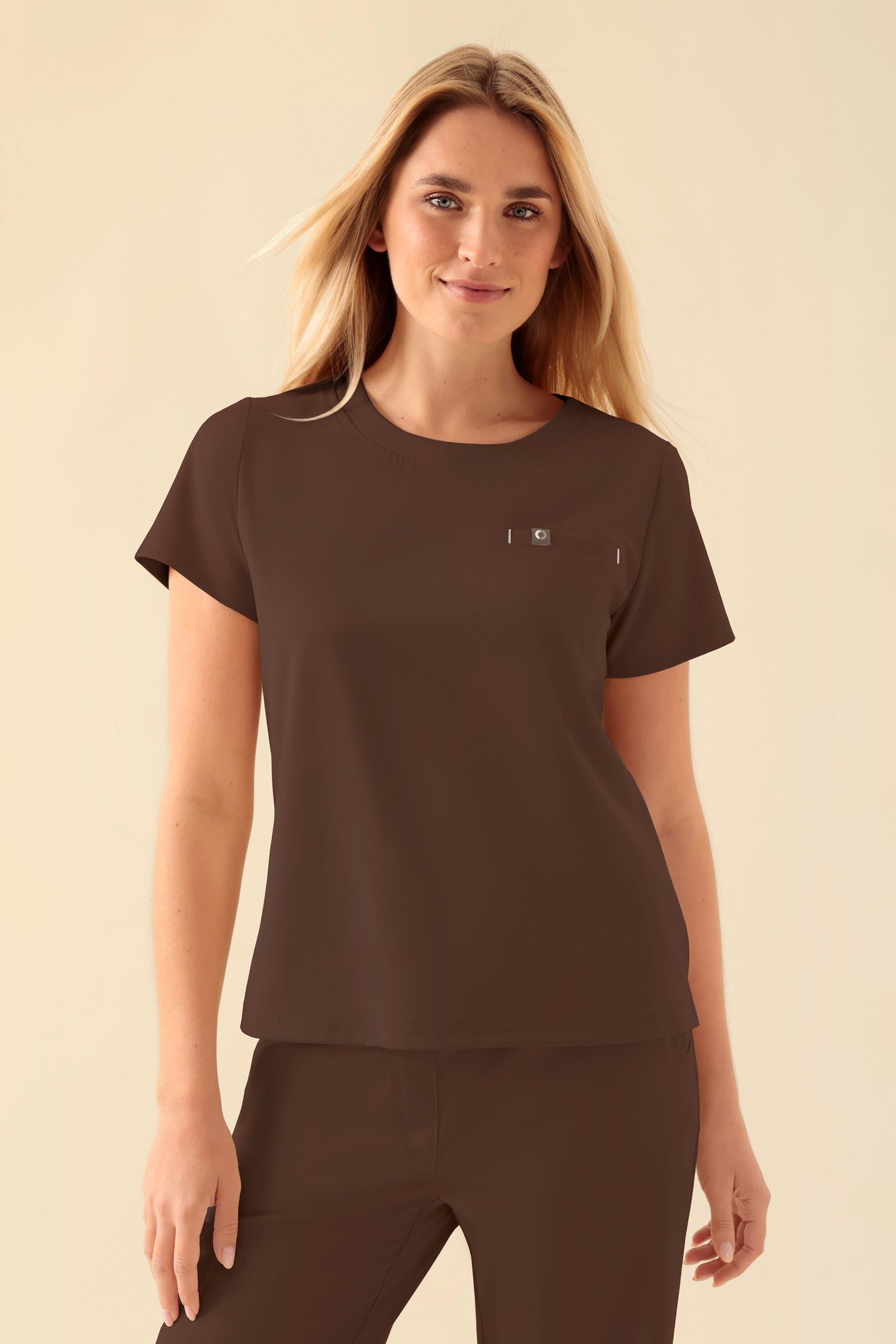 KAERE T-shirt Femme - Encoloure ronde coffee