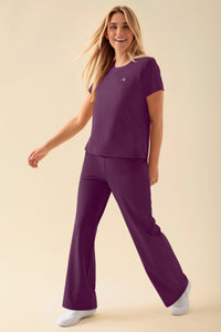 KAERE T-shirt Femme - Encoloure ronde prune