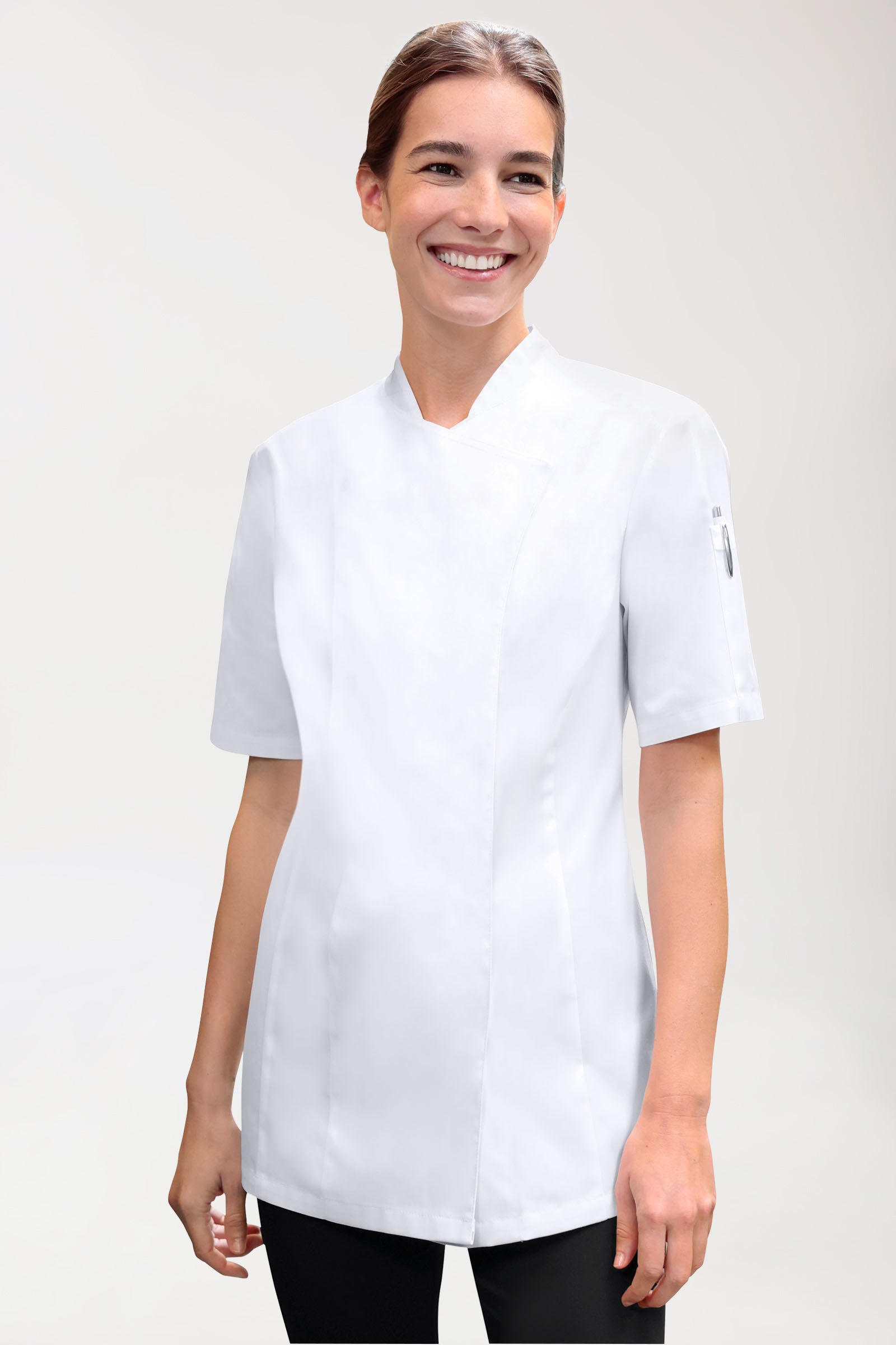 Gastro Veste de cuisine Femme - Manche courte blanc