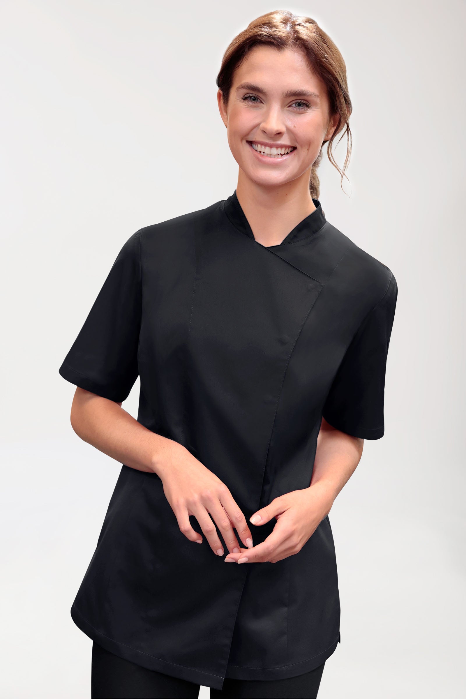 Gastro Veste de cuisine Femme - Manche courte noir