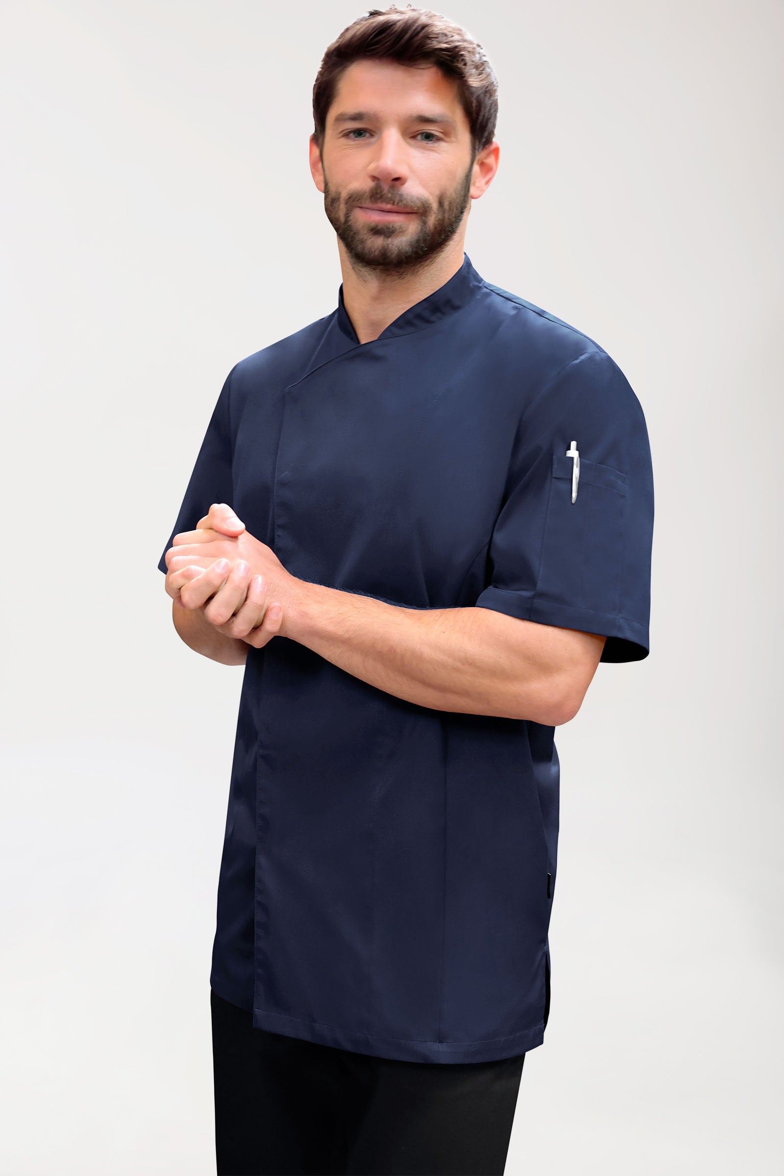 Gastro Veste de cuisine Homme - Manche courte bleu navy