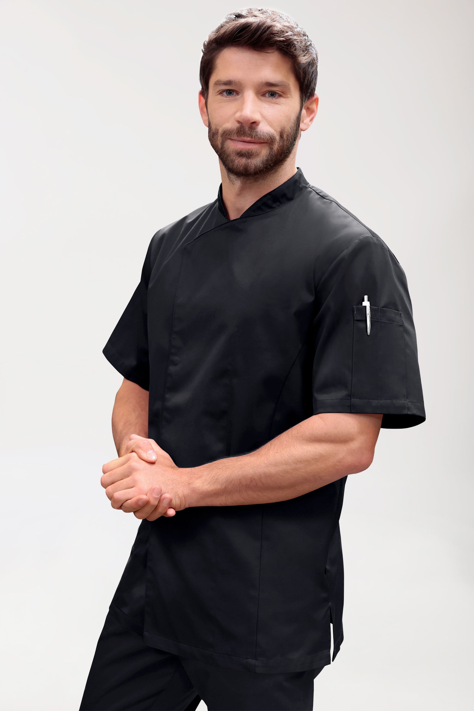 Gastro Veste de cuisine Homme - Manche courte noir
