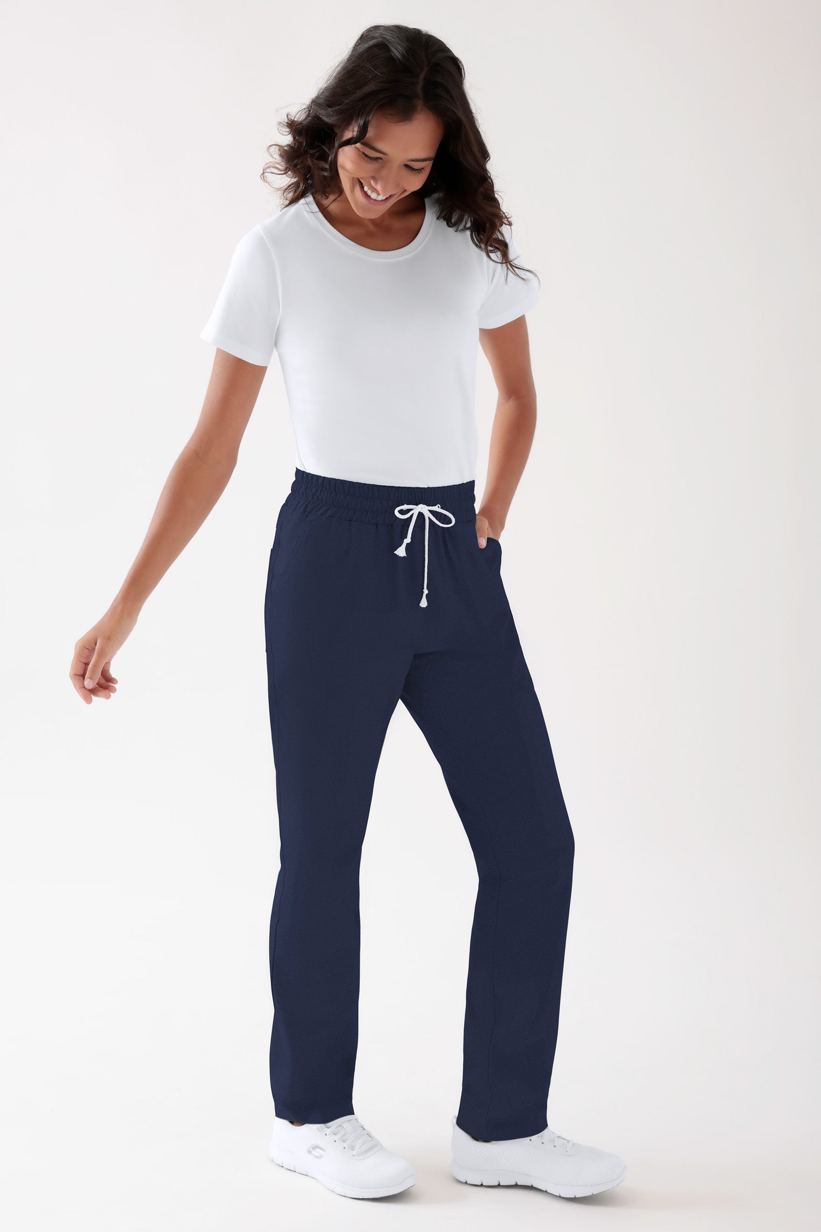TENCEL™ Pantalon mixte - Ceinture élastique navy