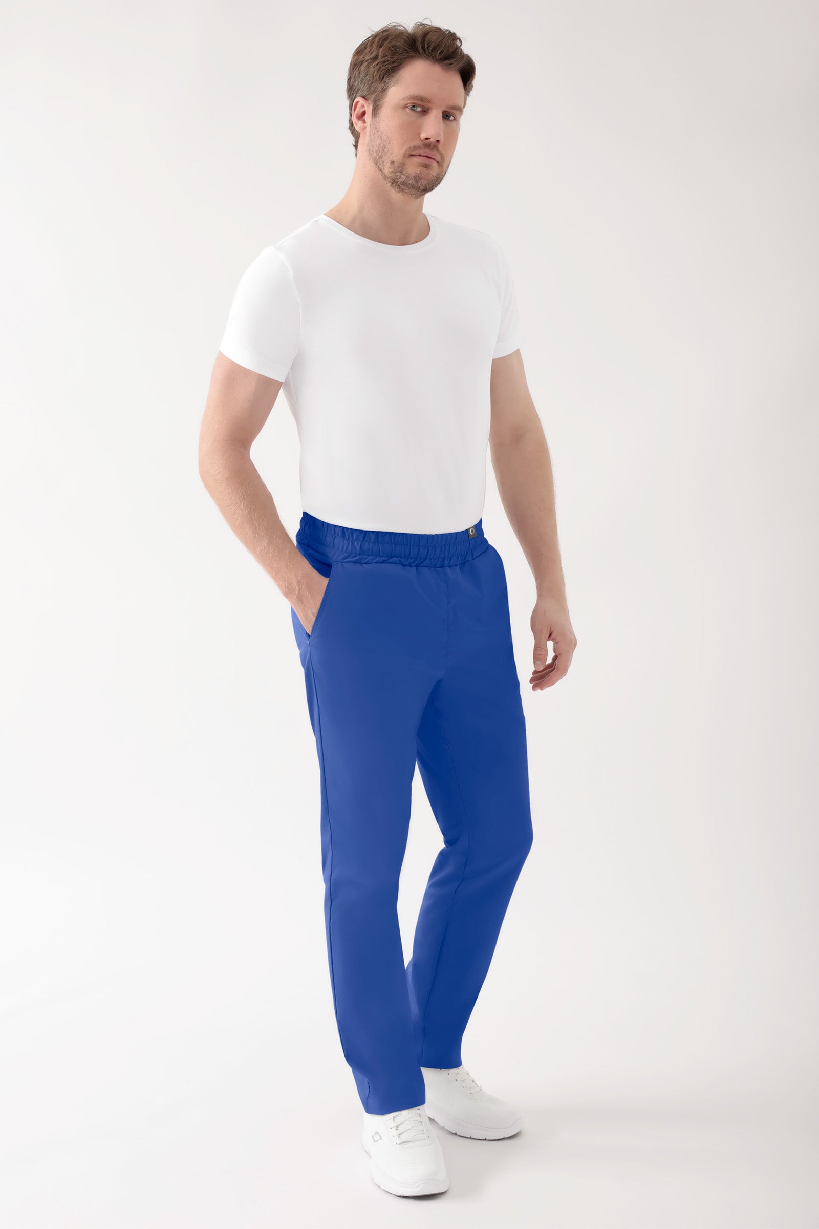 CORE Pantalon mixte - Taille haute bleu roi, Vue de face 