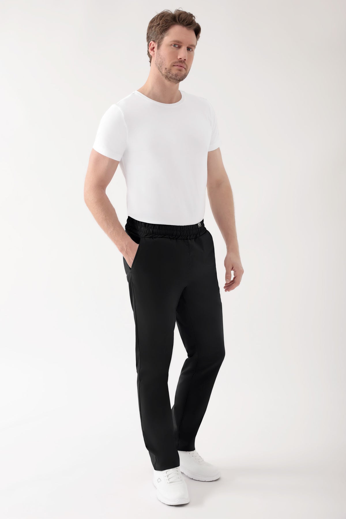 CORE Pantalon mixte - Taille haute noir, Vue de face 