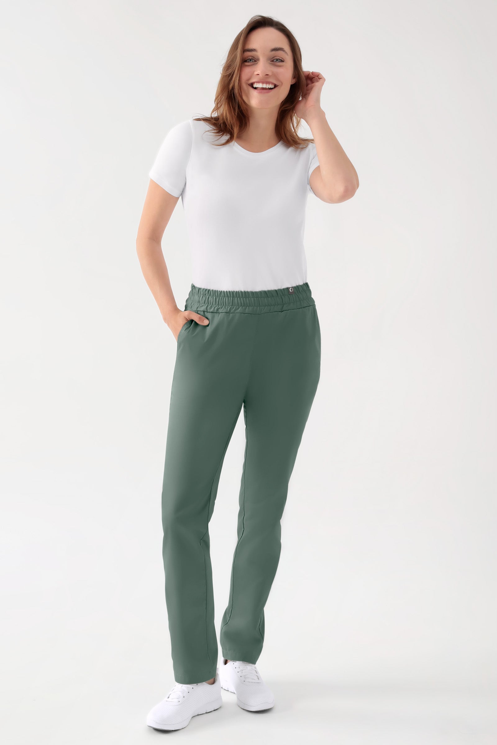 CORE Pantalon mixte - Taille haute vert foncé