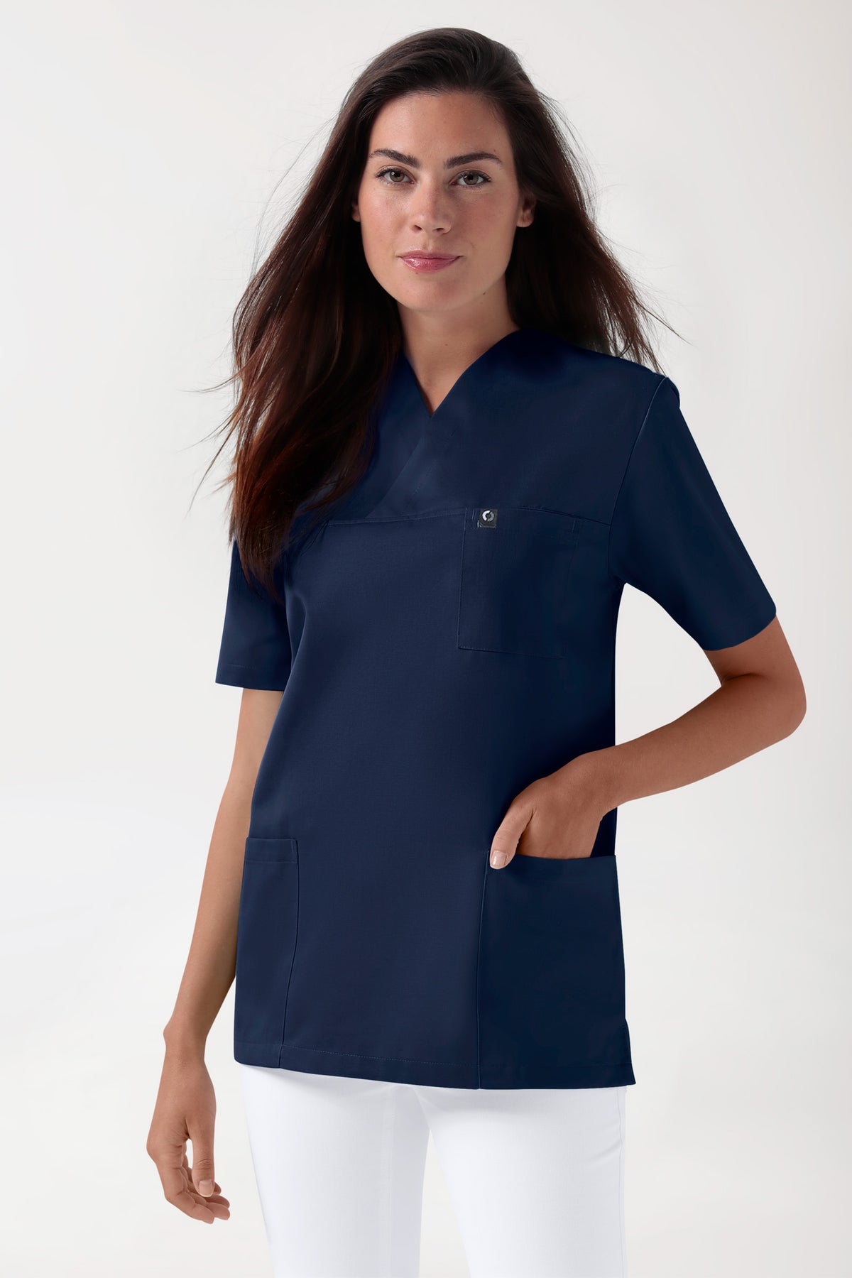 GREEN Tunique Stretch mixte - Décolleté V navy