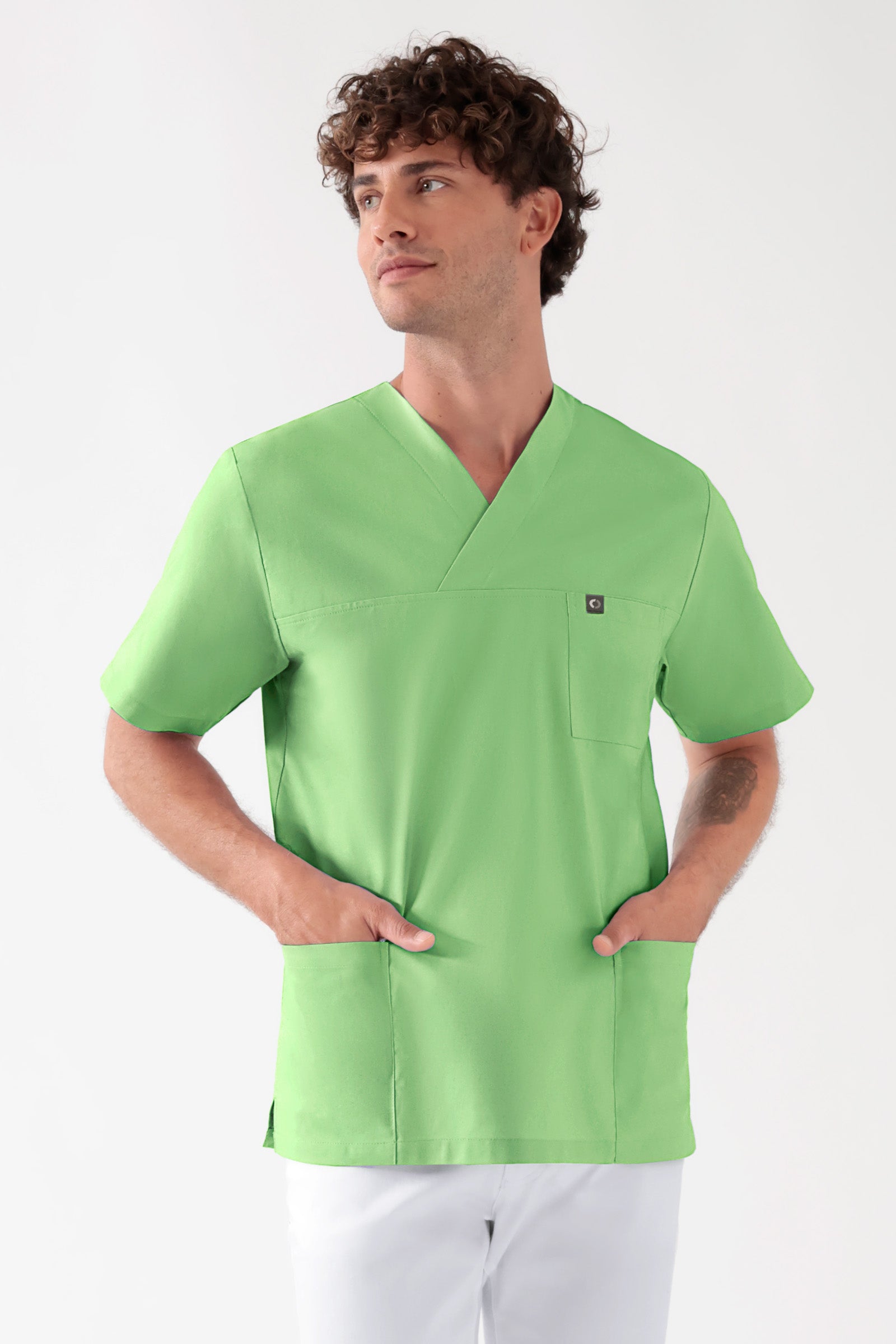 Tunique Coton mixte - Lot de 2 vert pomme, Vue de face 