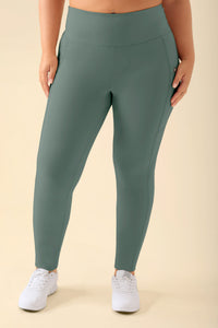 KAERE Leggings Femme - super élastique vert foncé