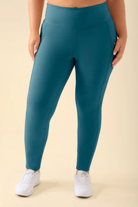 KAERE Leggings Femme - super élastique pétrole
