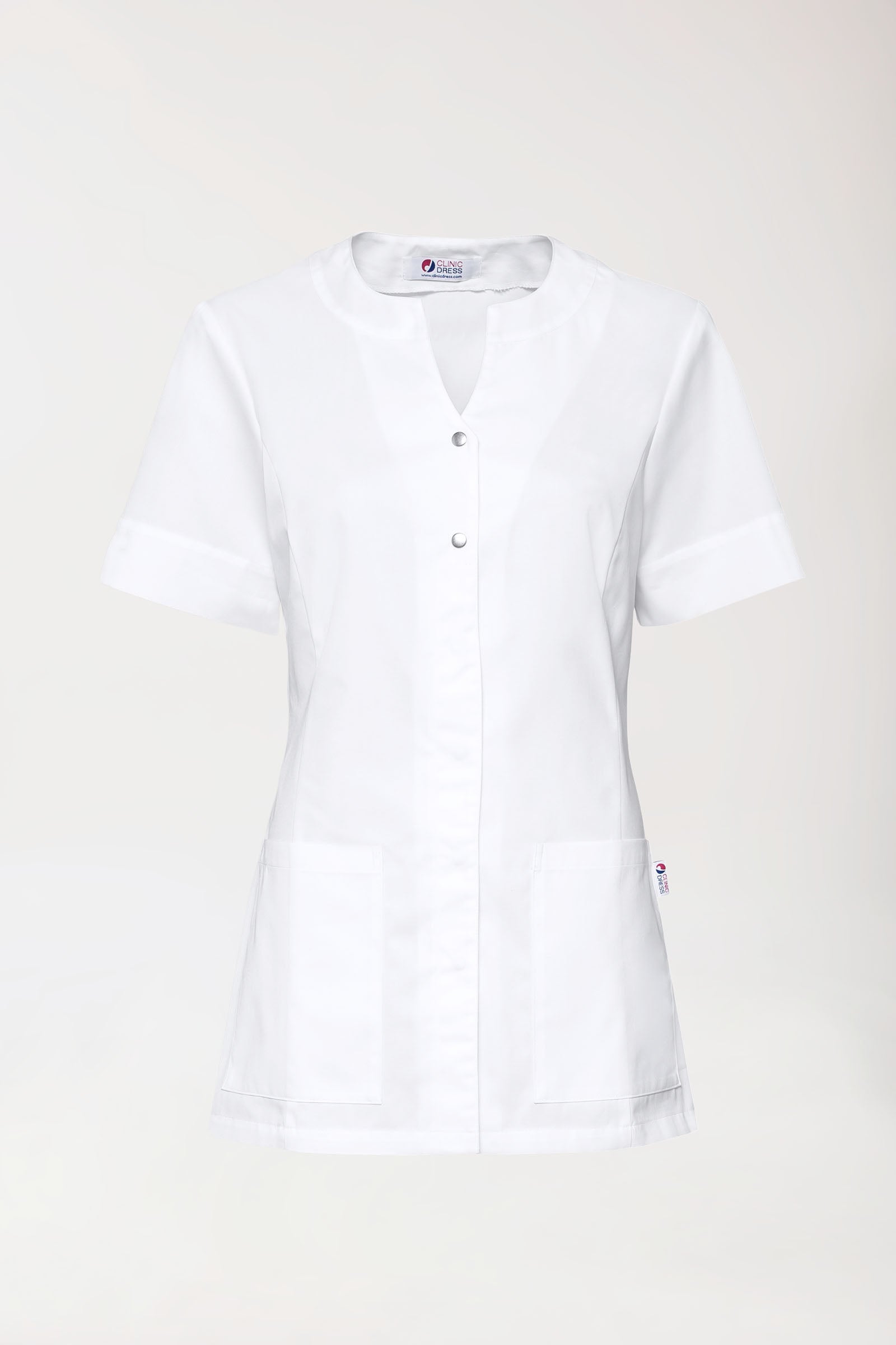 Blouse Beauté Femme - Boutonnage invisible blanc
