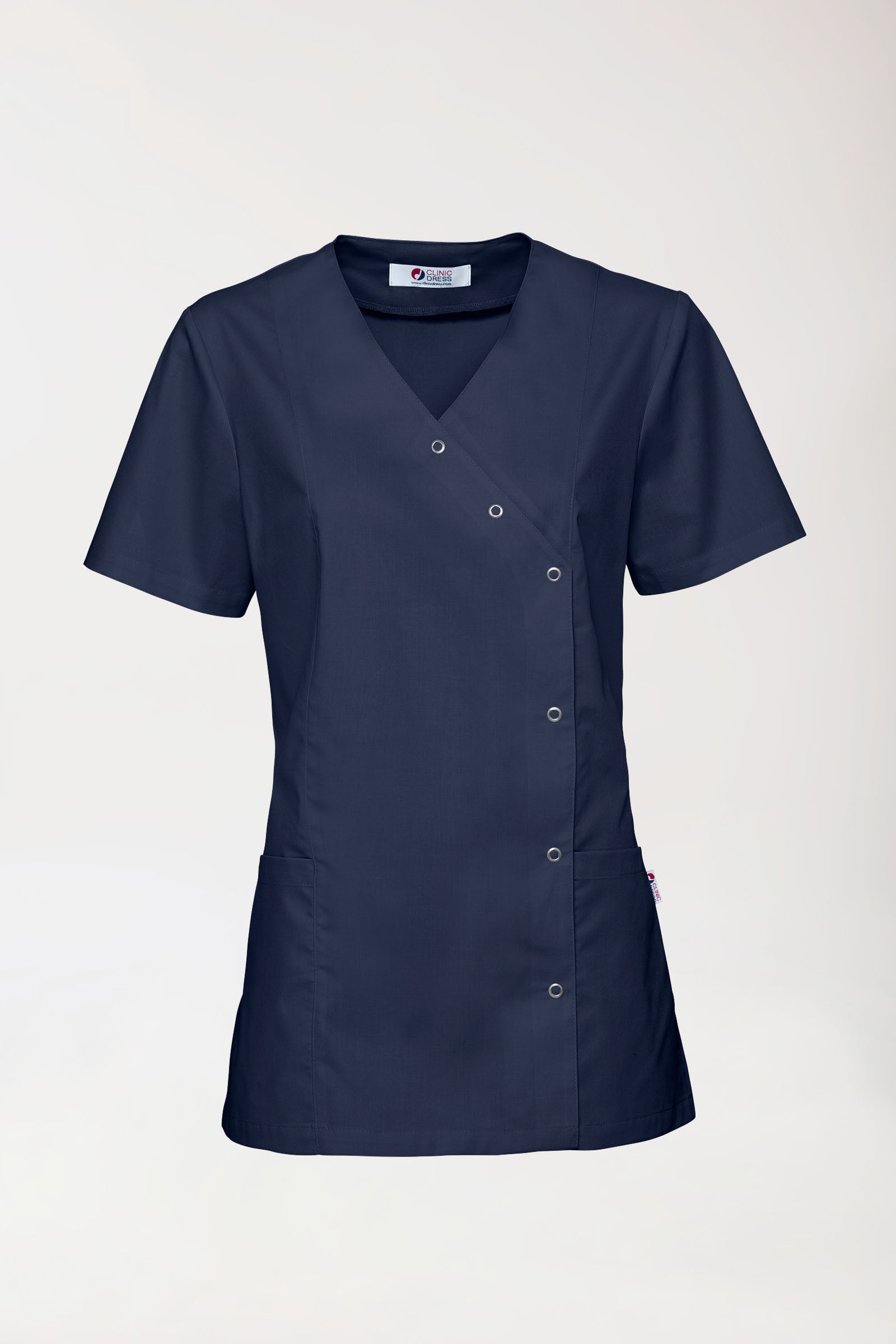 Blouse Stretch Femme - boutonnée bleu navy